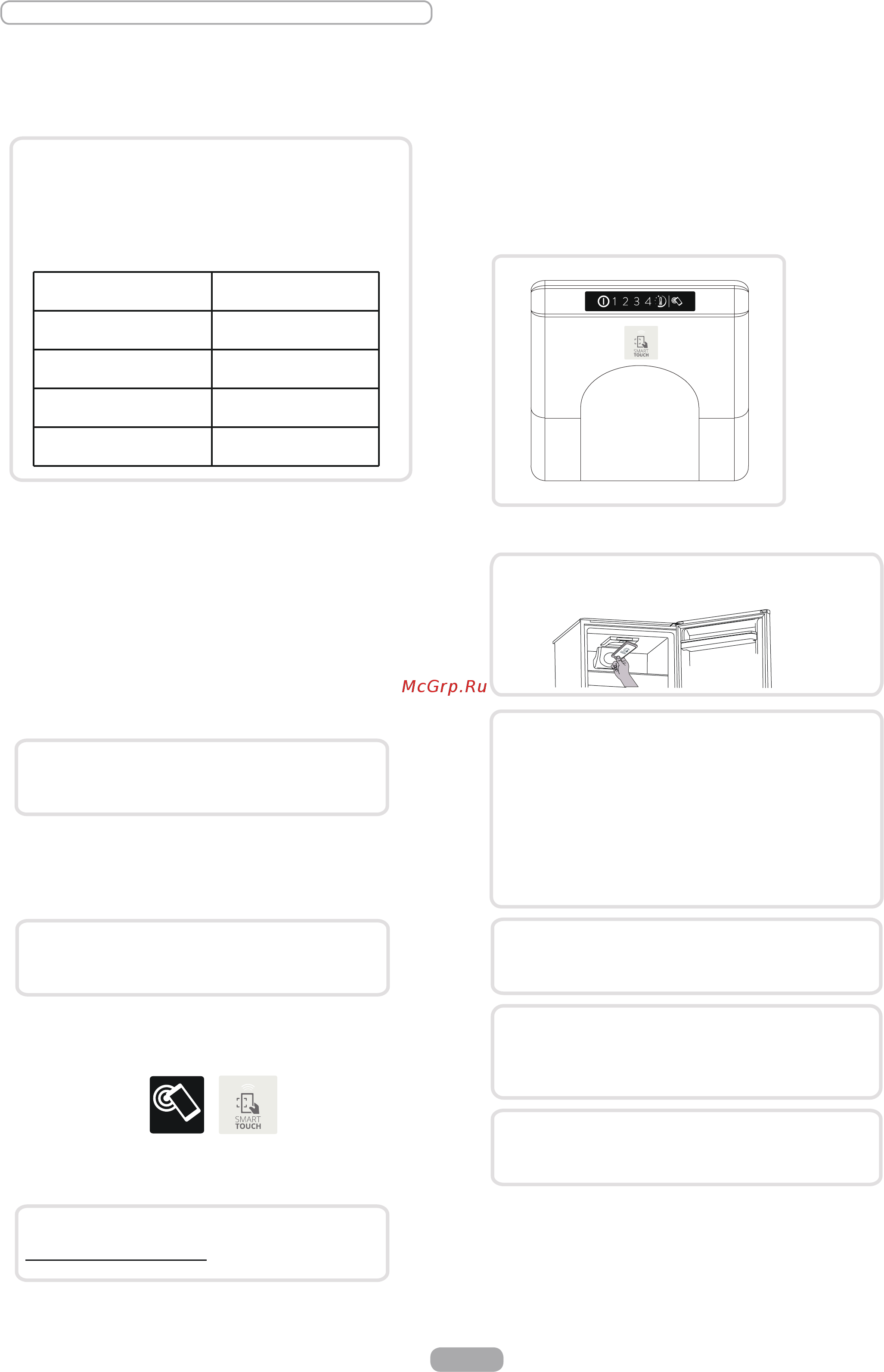 Candy BCBF 172 N [30/197] Comment utiliser smart touch