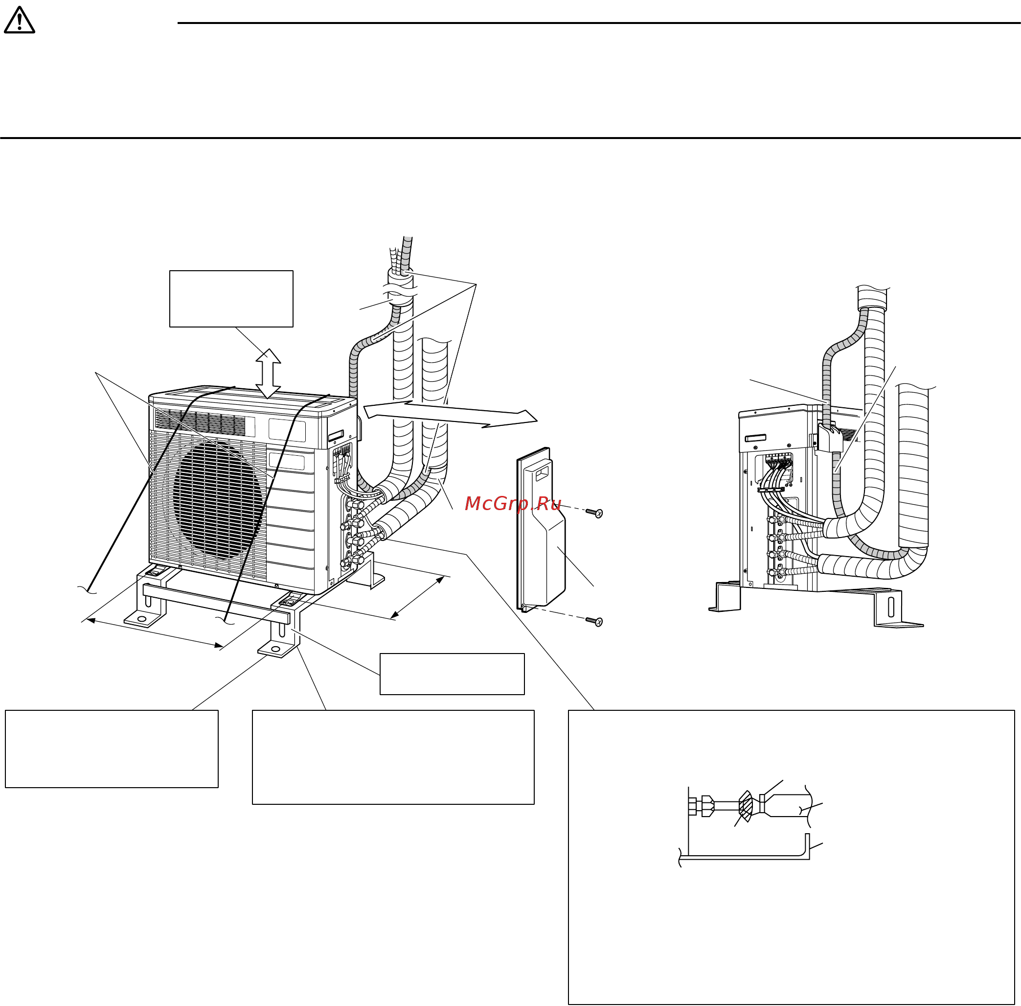 Daikin 2MXU50GV1B [5/17] Outdoor unit installation drawings