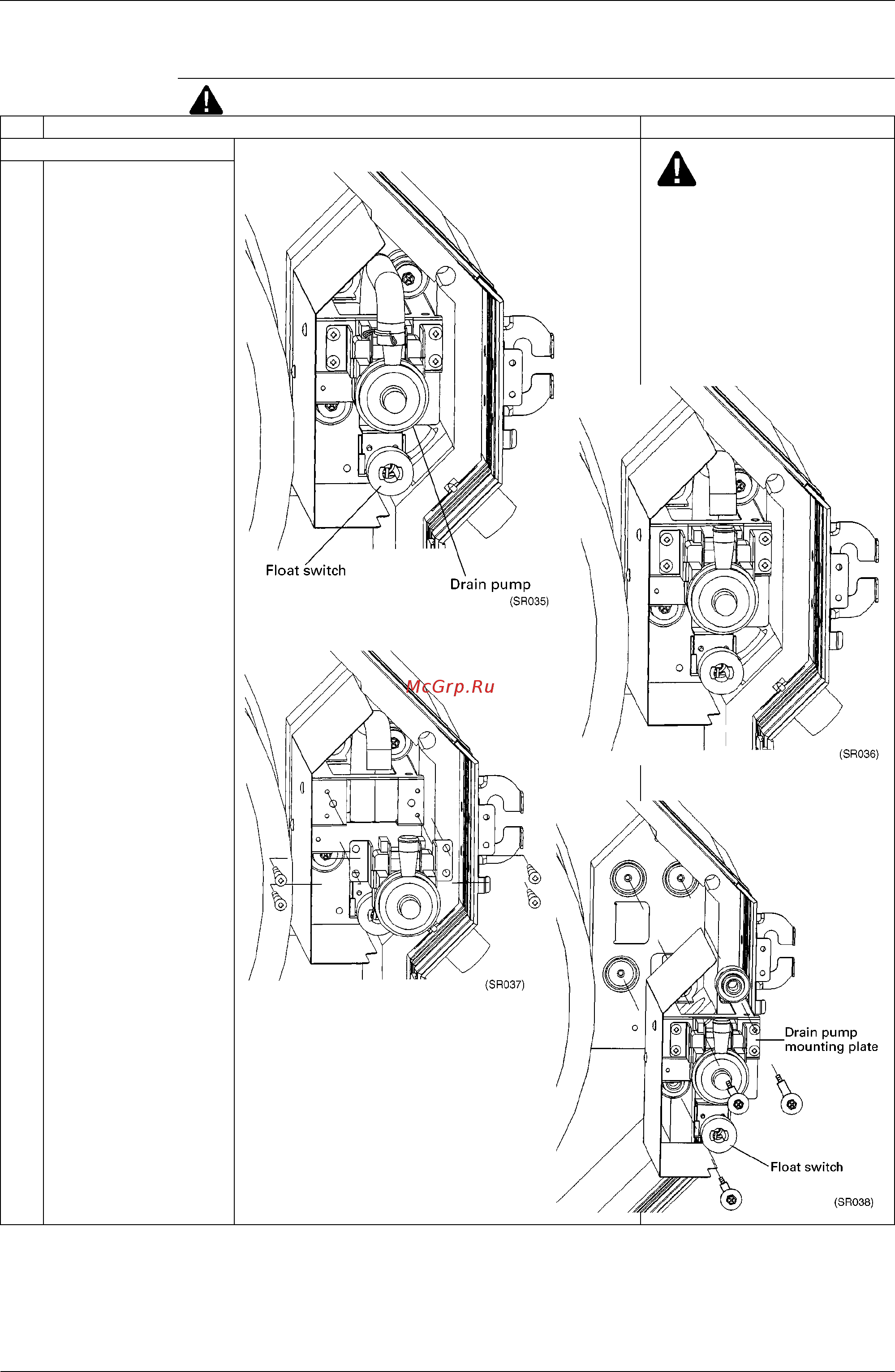 Daikin FHB45FV1 [151/244] Removal of drain pump and drain hose