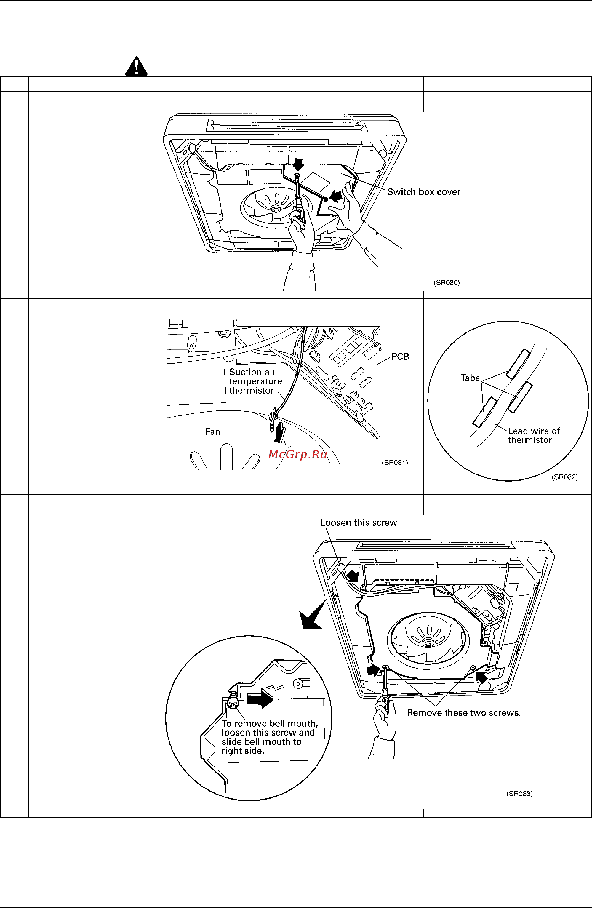 Daikin FHYK45FJV1 [166/244] Removal of fan