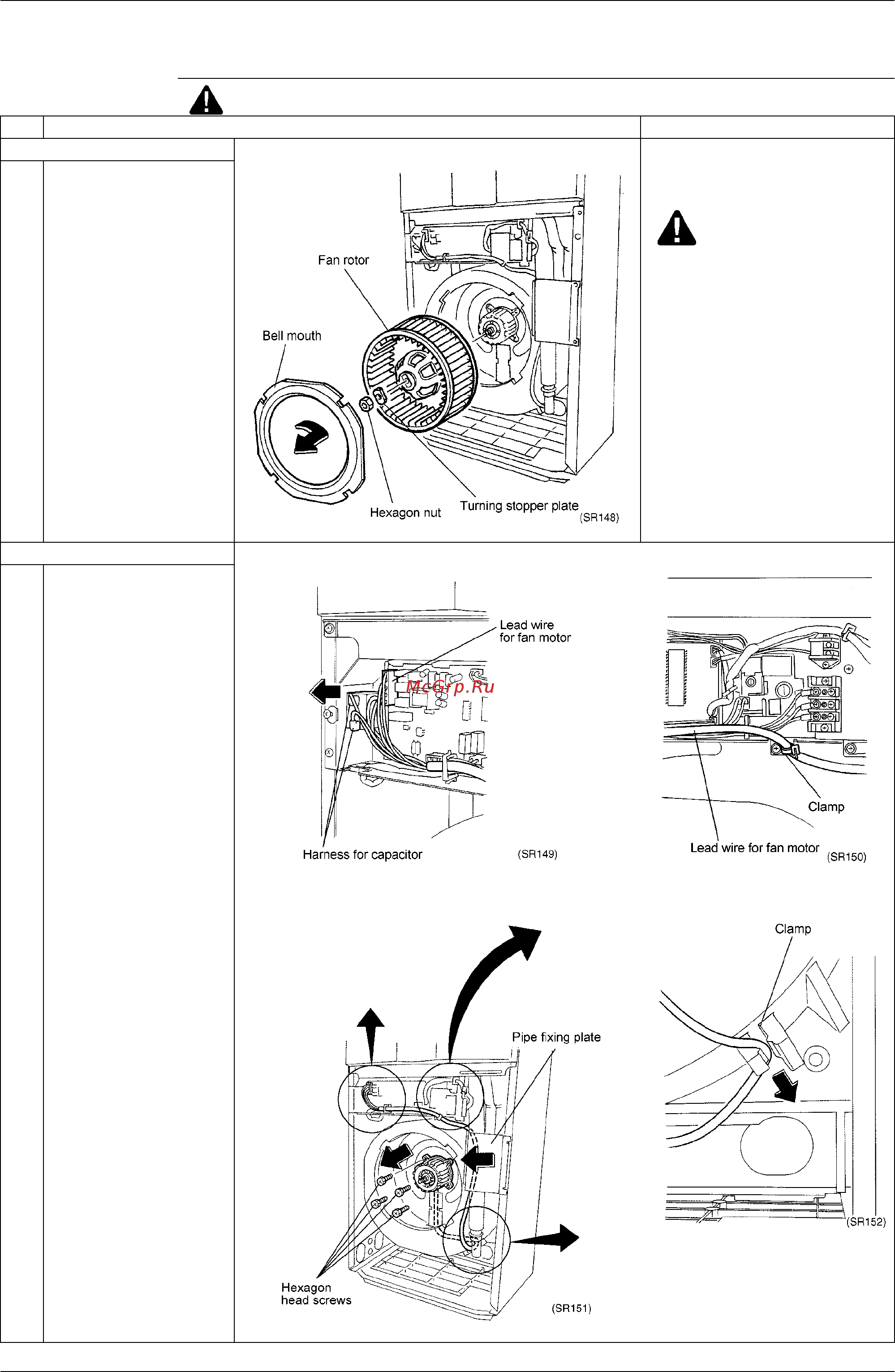 Daikin FVY71LVE [188/244] Removal of fan rotor and fan motor