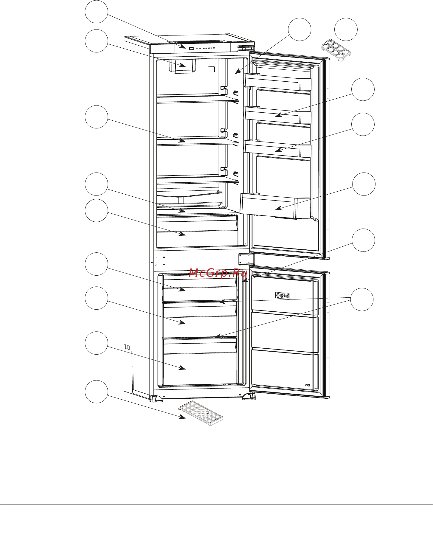 Candy BCBF 174 FT [39/136] Parts of the appliance and the compartments