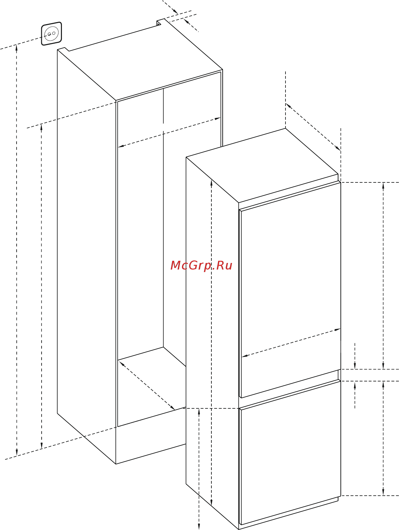 Candy BCBF 174 FT/N [52/140] Dimensions