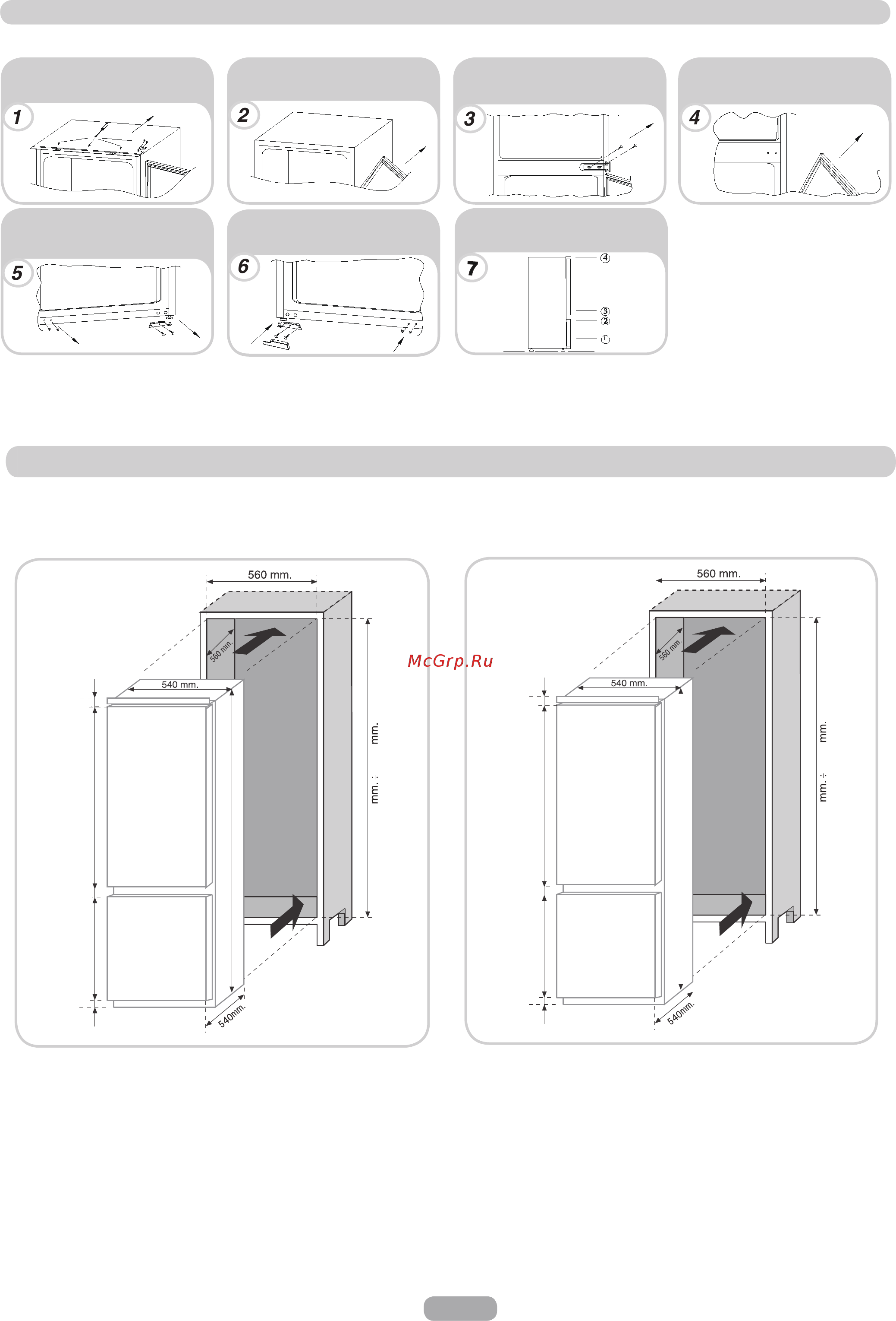 Candy CKBBF 172 [29/171] Dimensions du produit et compartiment encastre