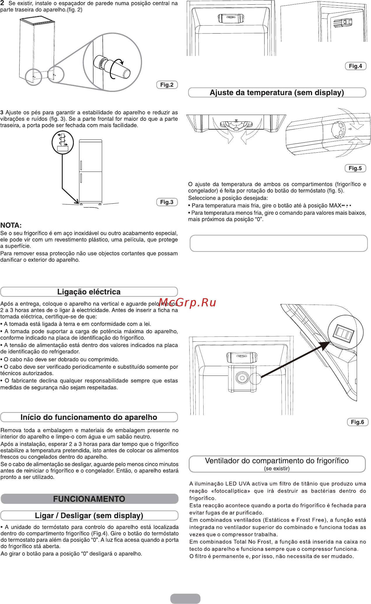 Candy CCBS 6182XH/1 [64/115] Compartimento refrigeração com ventilação se existente