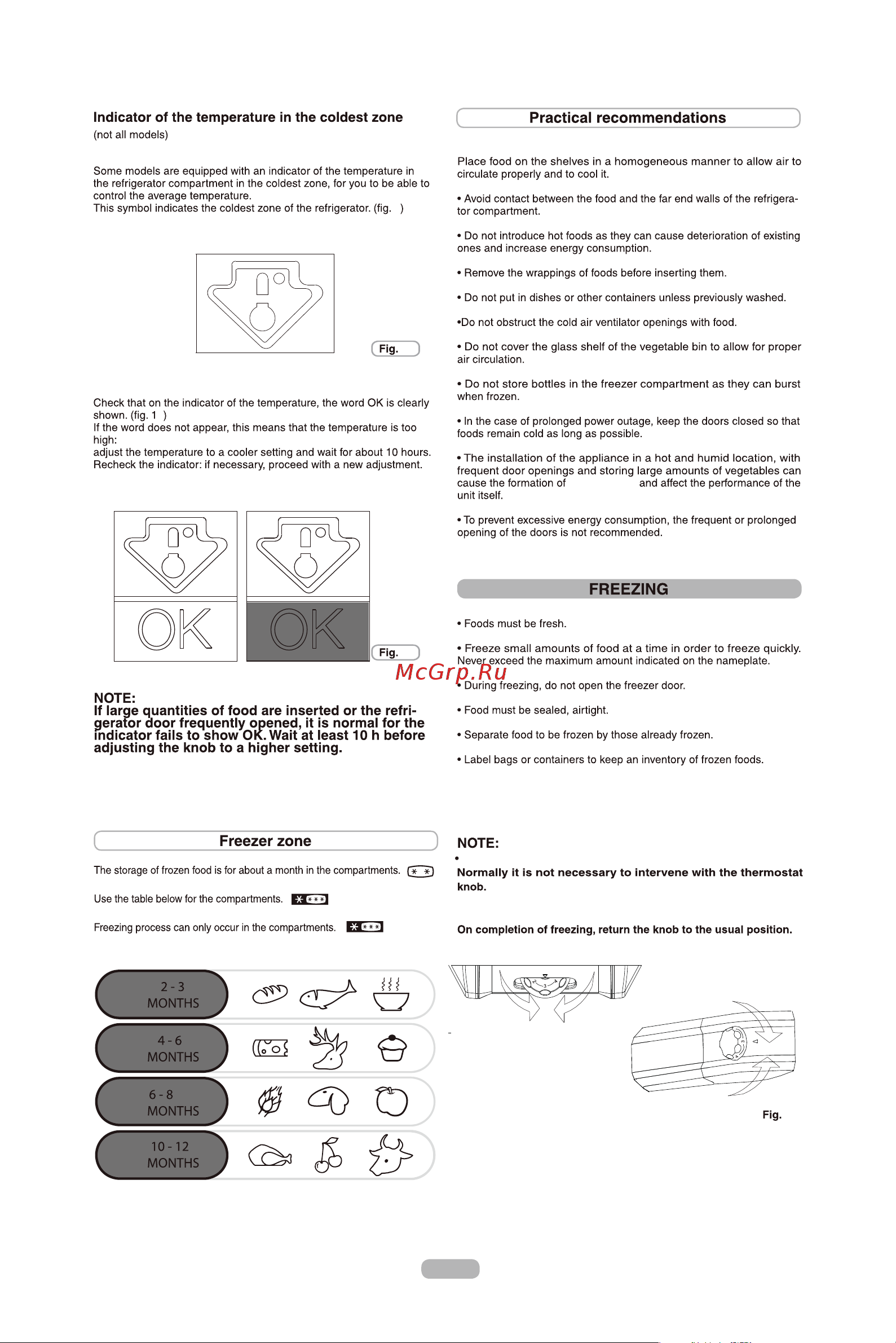 Candy CCDS 5144WH [31/163] If you find excessive cooling of the products contained