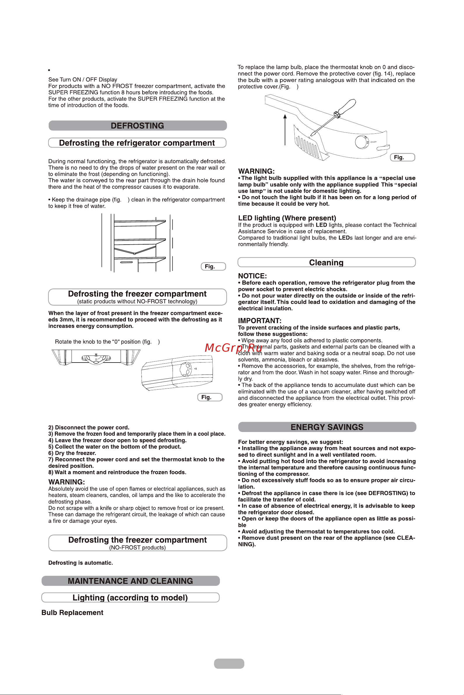 Candy CCLN 6172WH [32/163] Products with user interface