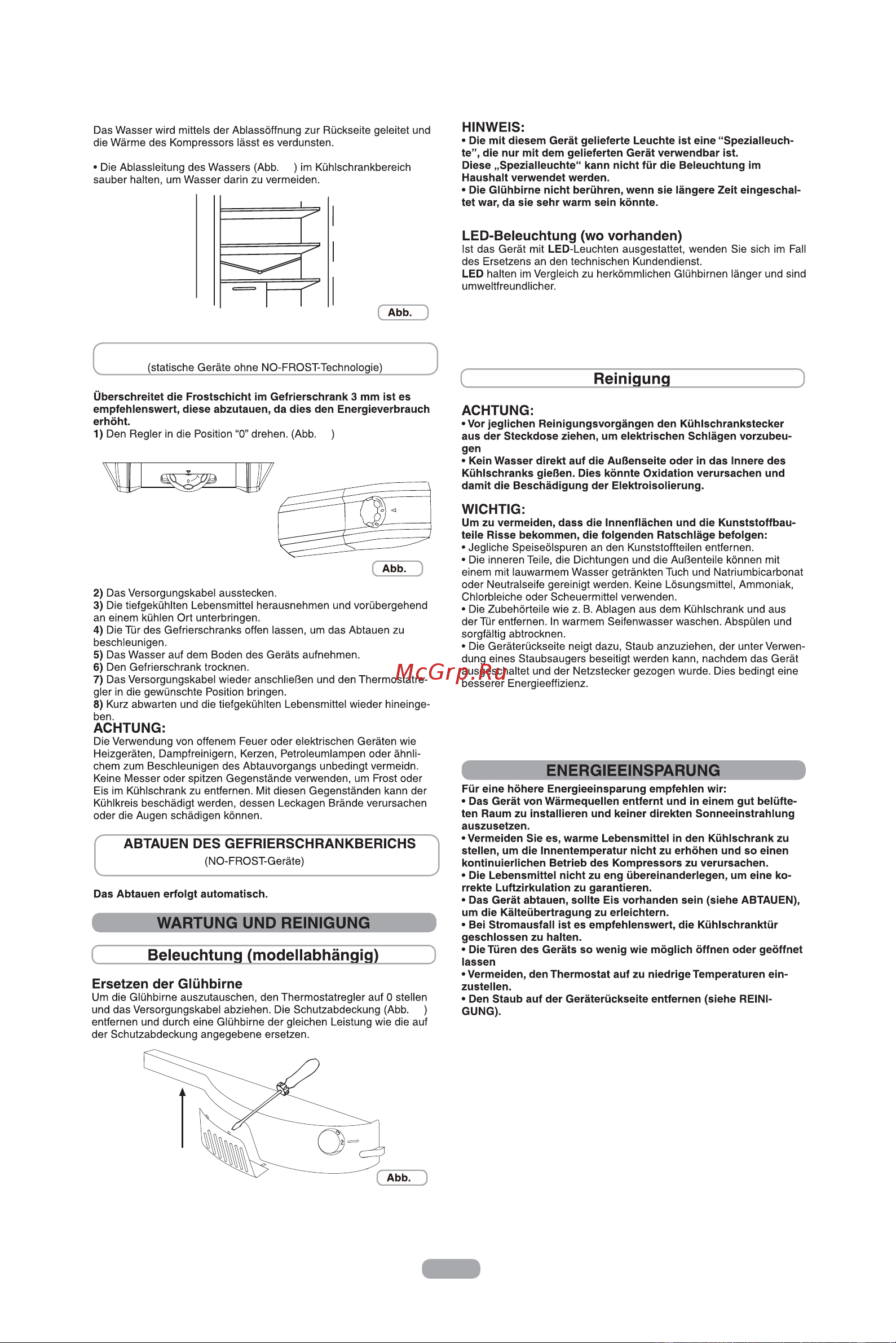 Candy CRDN 6202 W [80/163] Gefrierschrankbereichs