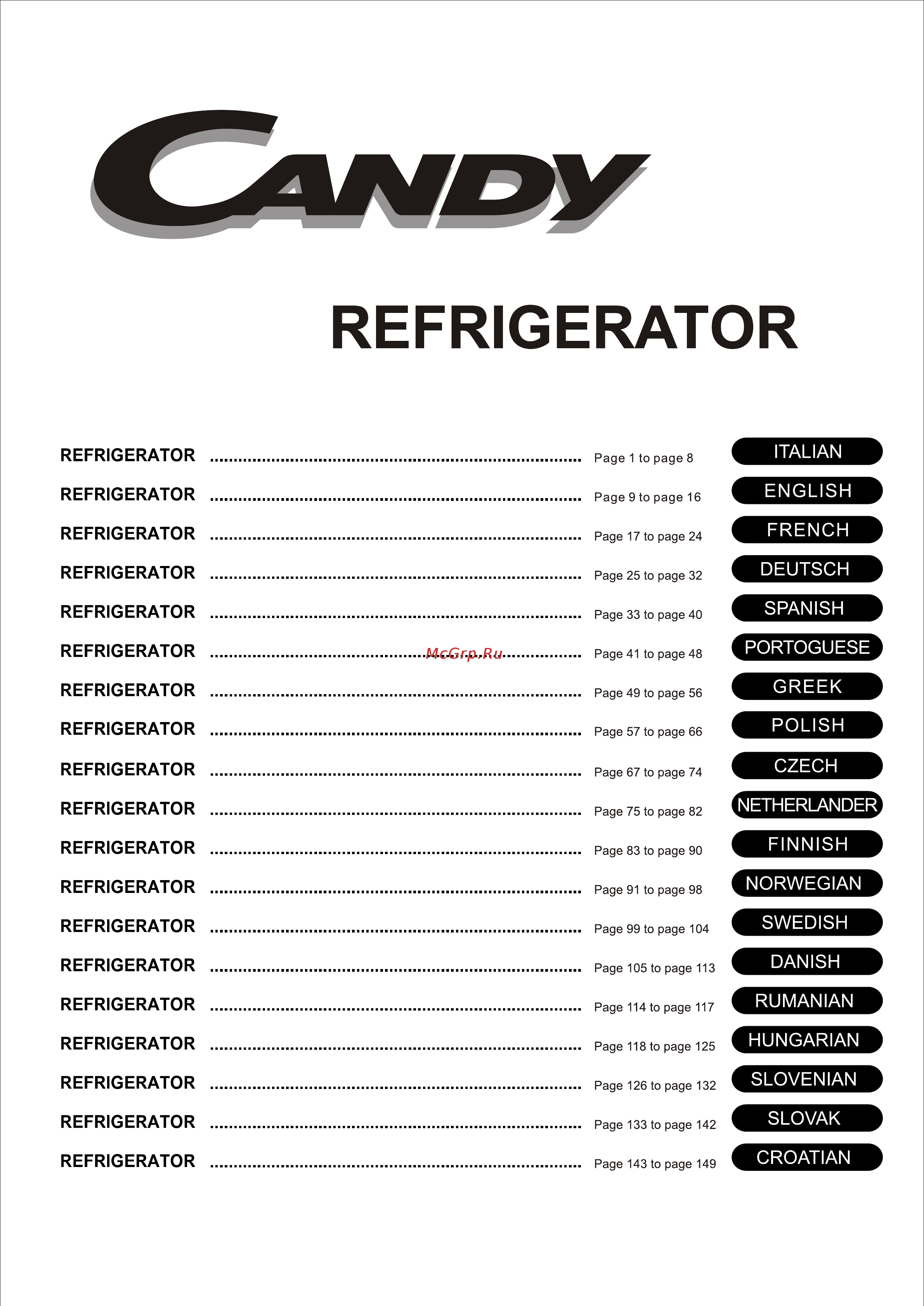 Candy CCODS 5142WH Инструкция по эксплуатации онлайн