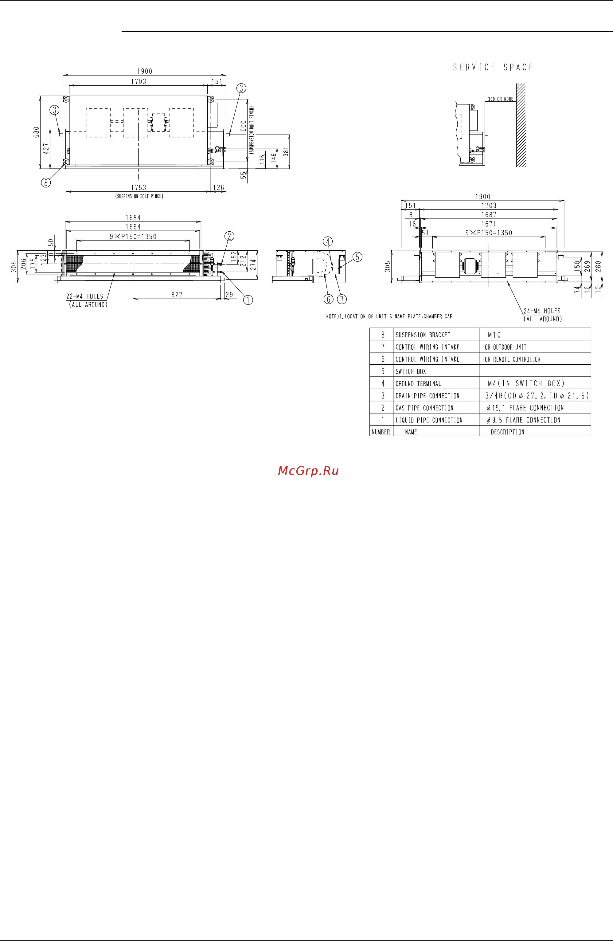 Daikin FDMG180AV1 Технические данные онлайн [16/51] 592936