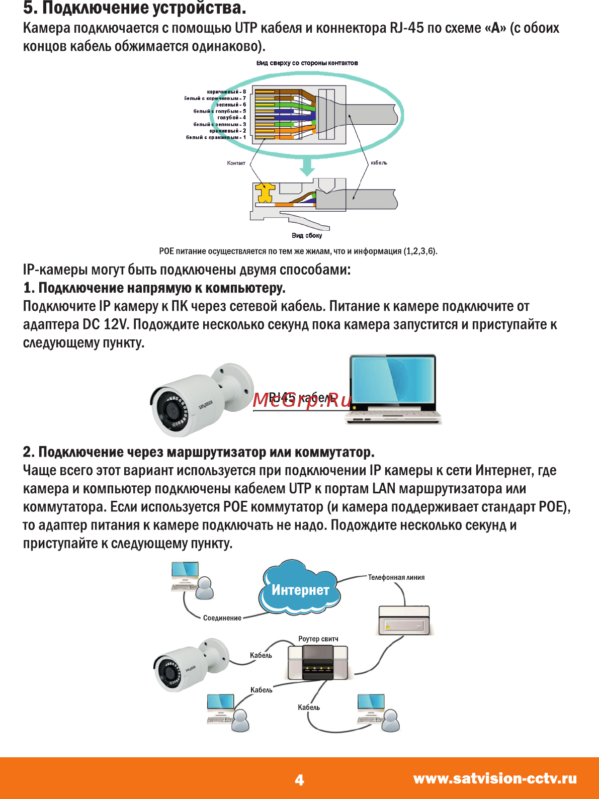Satvision SVI-S143 4Мп 3.6мм Инструкция по эксплуатации онлайн [6/16] 592990