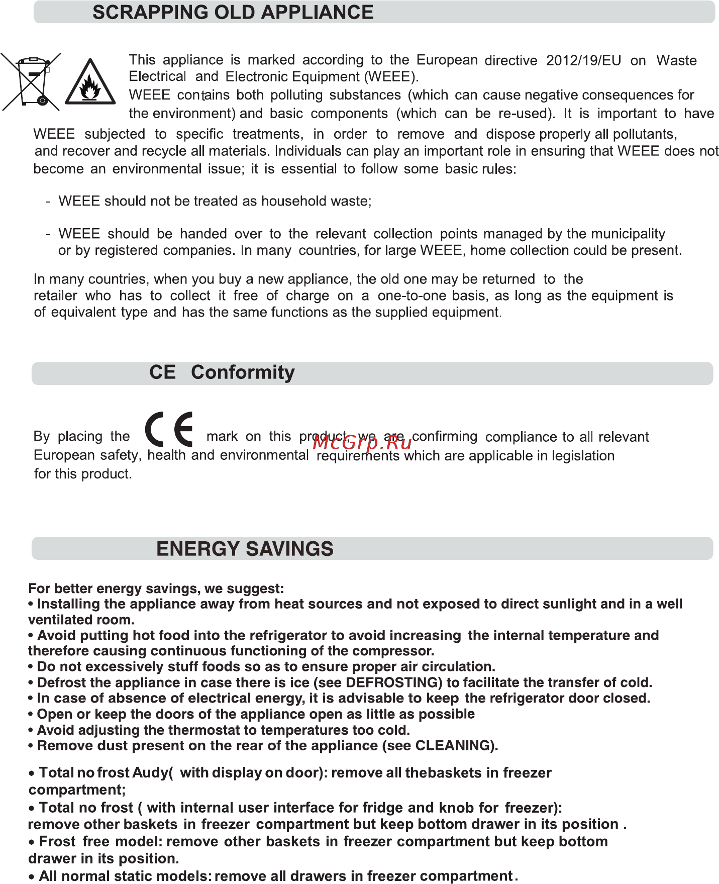Candy CCTLS 504 WH Инструкция по эксплуатации онлайн [5/164] 593019