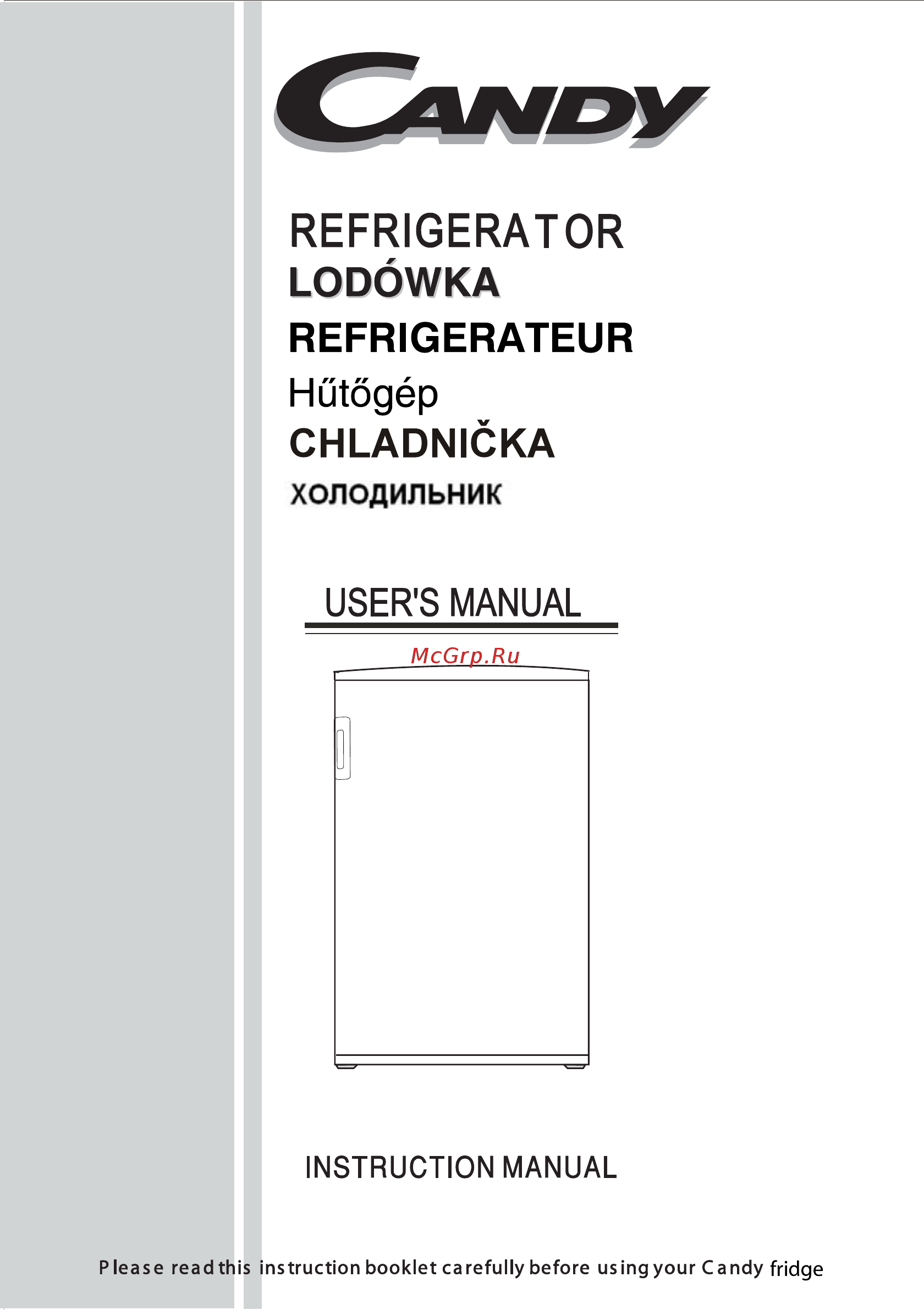 Candy CCTOS 482WH Инструкция по эксплуатации EN онлайн