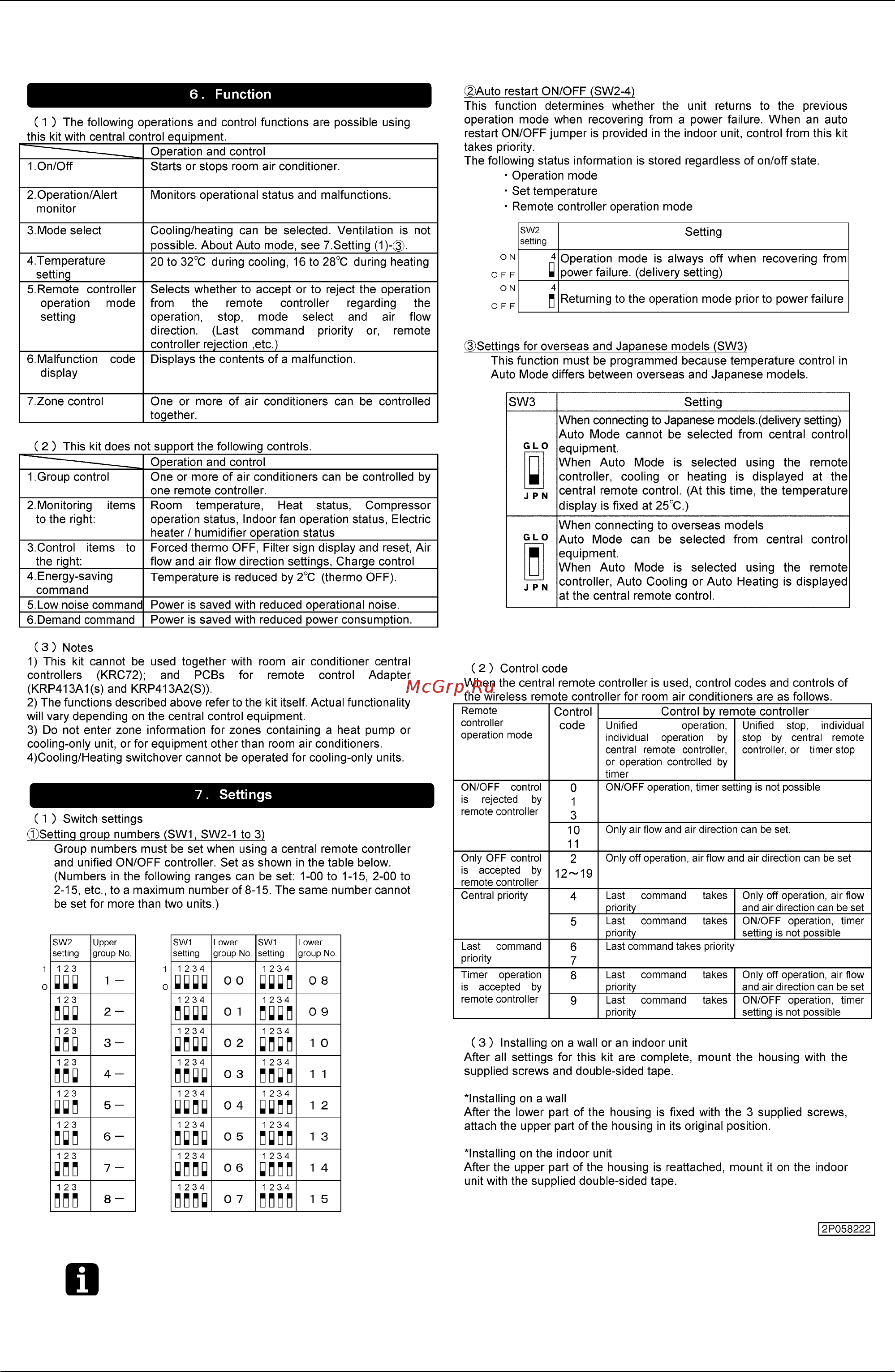 Daikin FDYM60FAV1C [235/410] Please refer to operating installations of each controllers