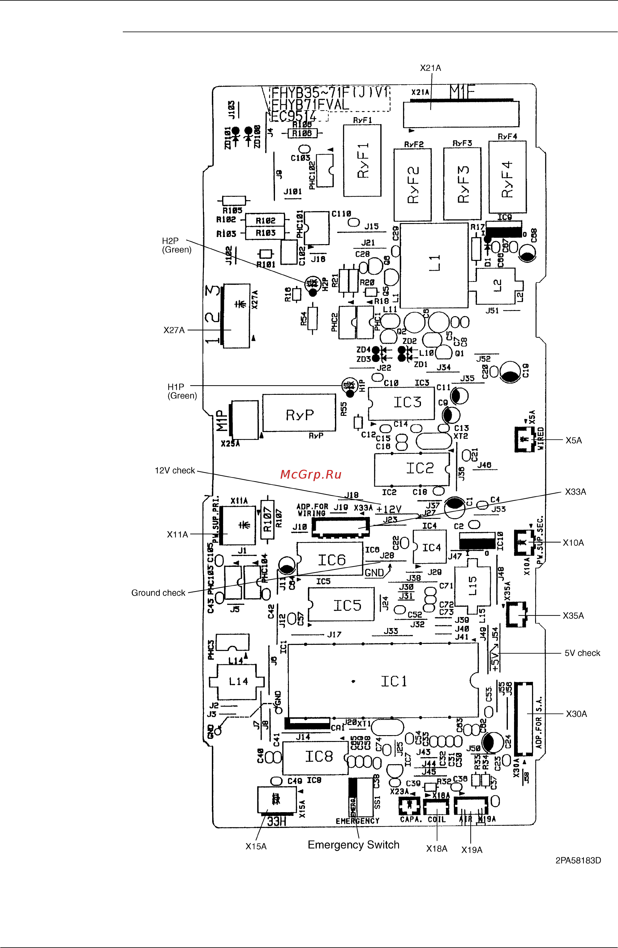 Daikin FDYM03FAV1C [89/410] Printed circuit board