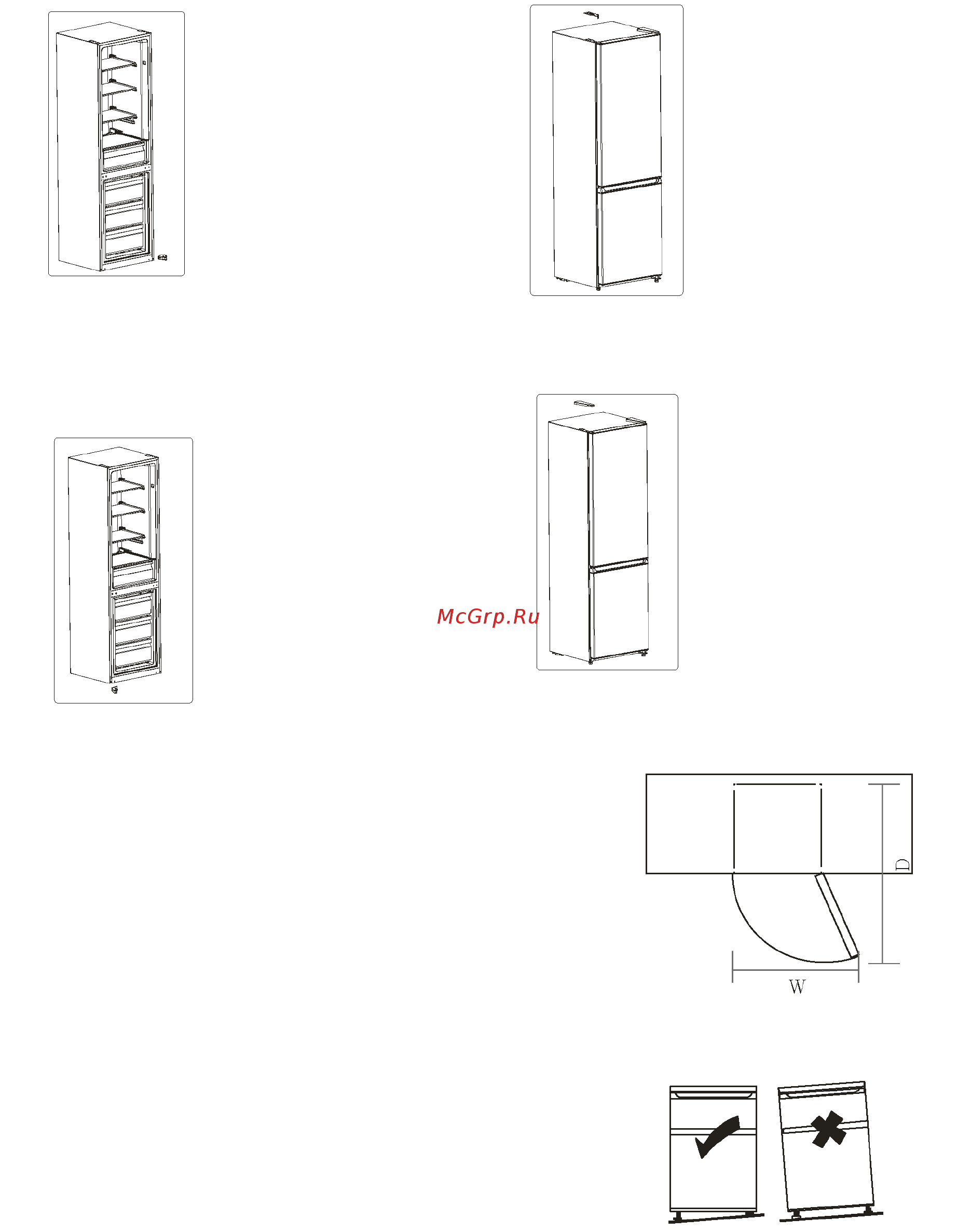 Candy CMDNV 6204X1N [24/230] Requisiti di spazio per gli sportelli