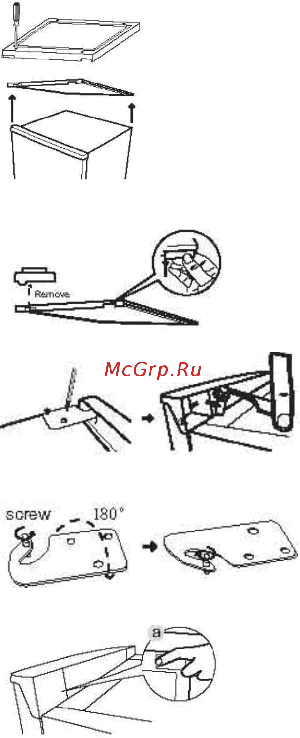 Candy CMDS 5122WH [336/472] Odwracanie ruchu skrzyd ł a drzwi