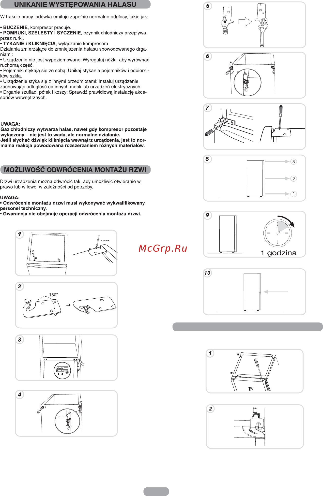 Candy CN204XPU WIFI [109/126] Odwracanie drzwi elektroniczny