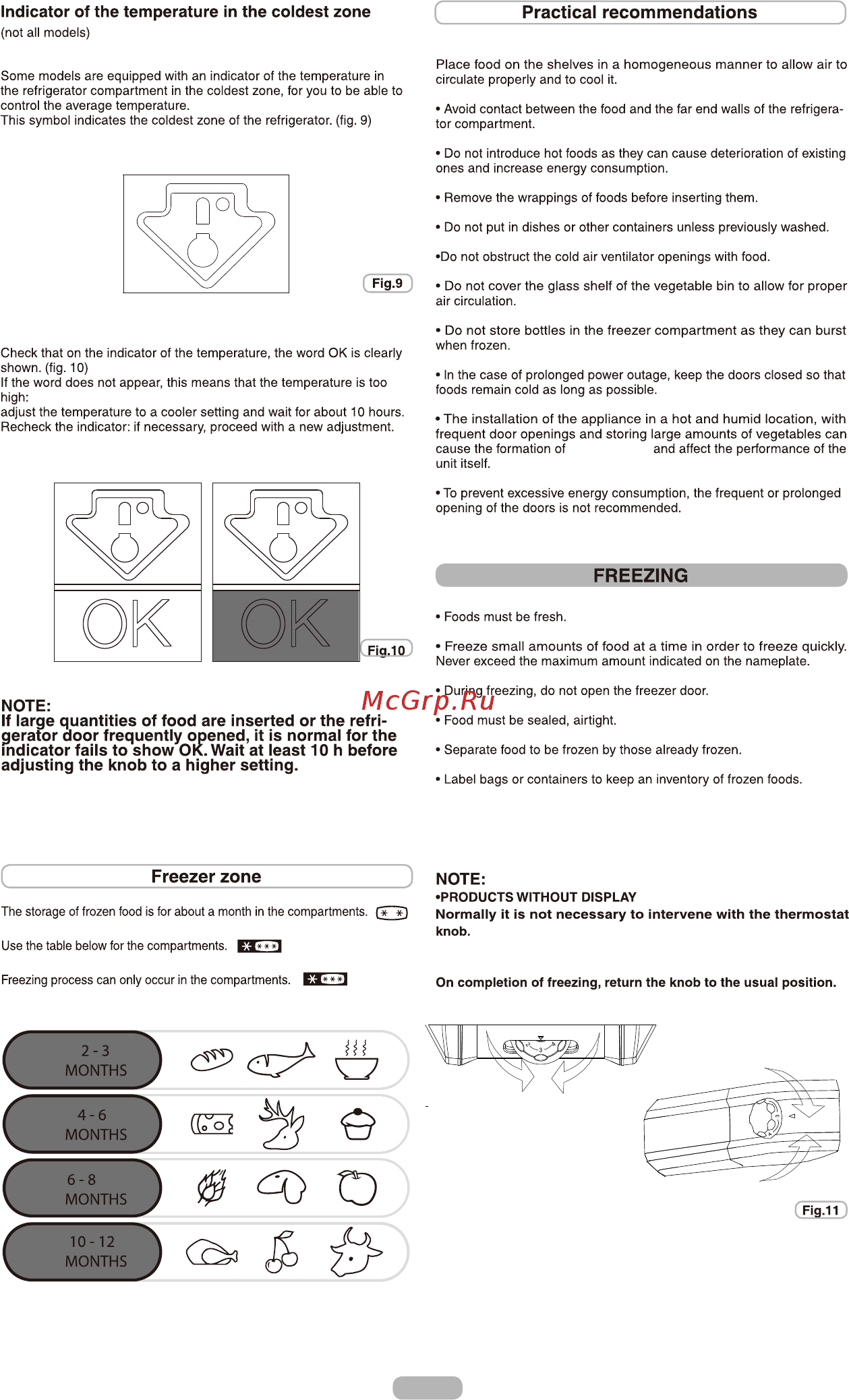 Candy CN204XPU WIFI [23/126] If you find excessive cooling of the products contained