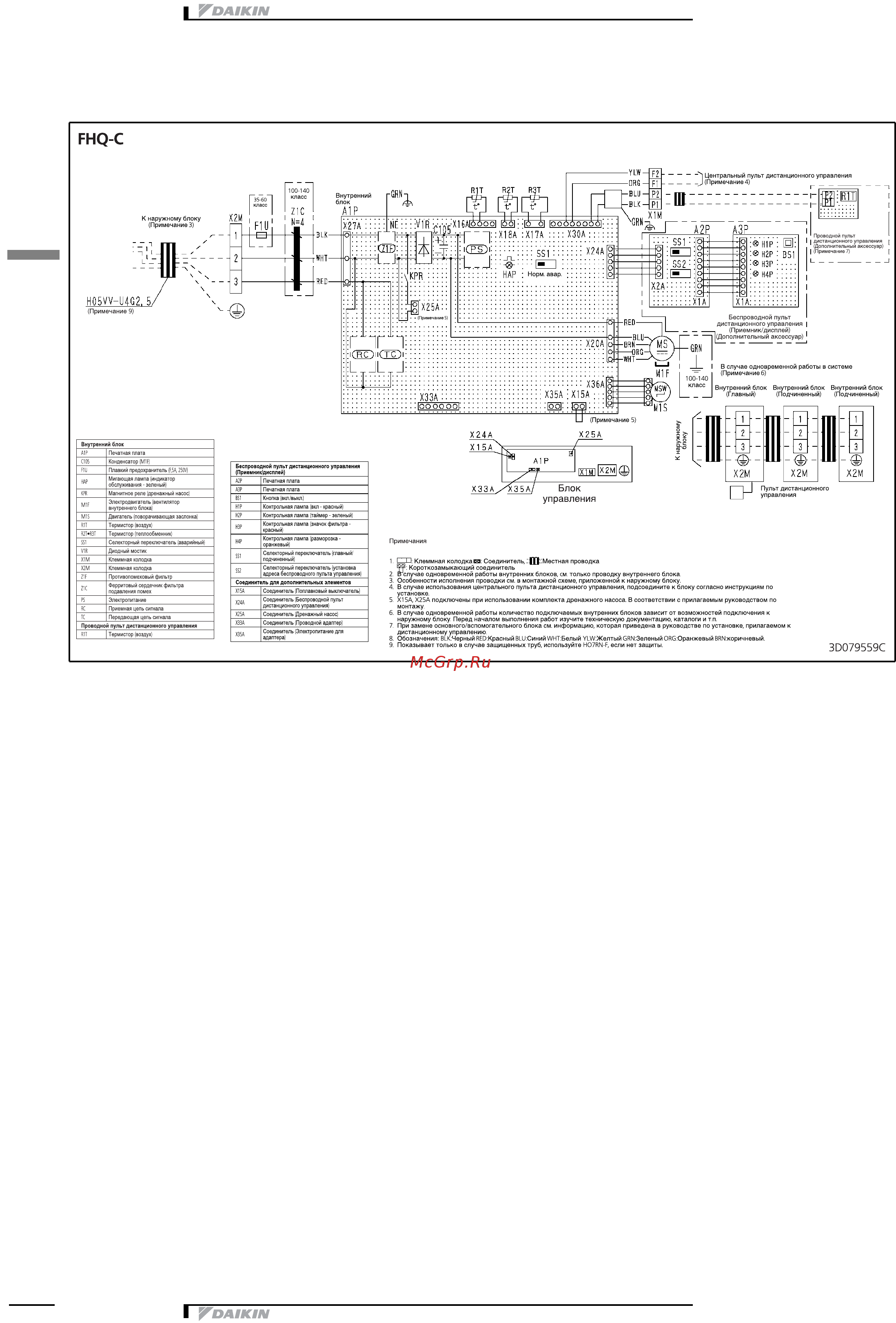 Daikin FHQ35CBVEB [14/19] Монтажные схемы