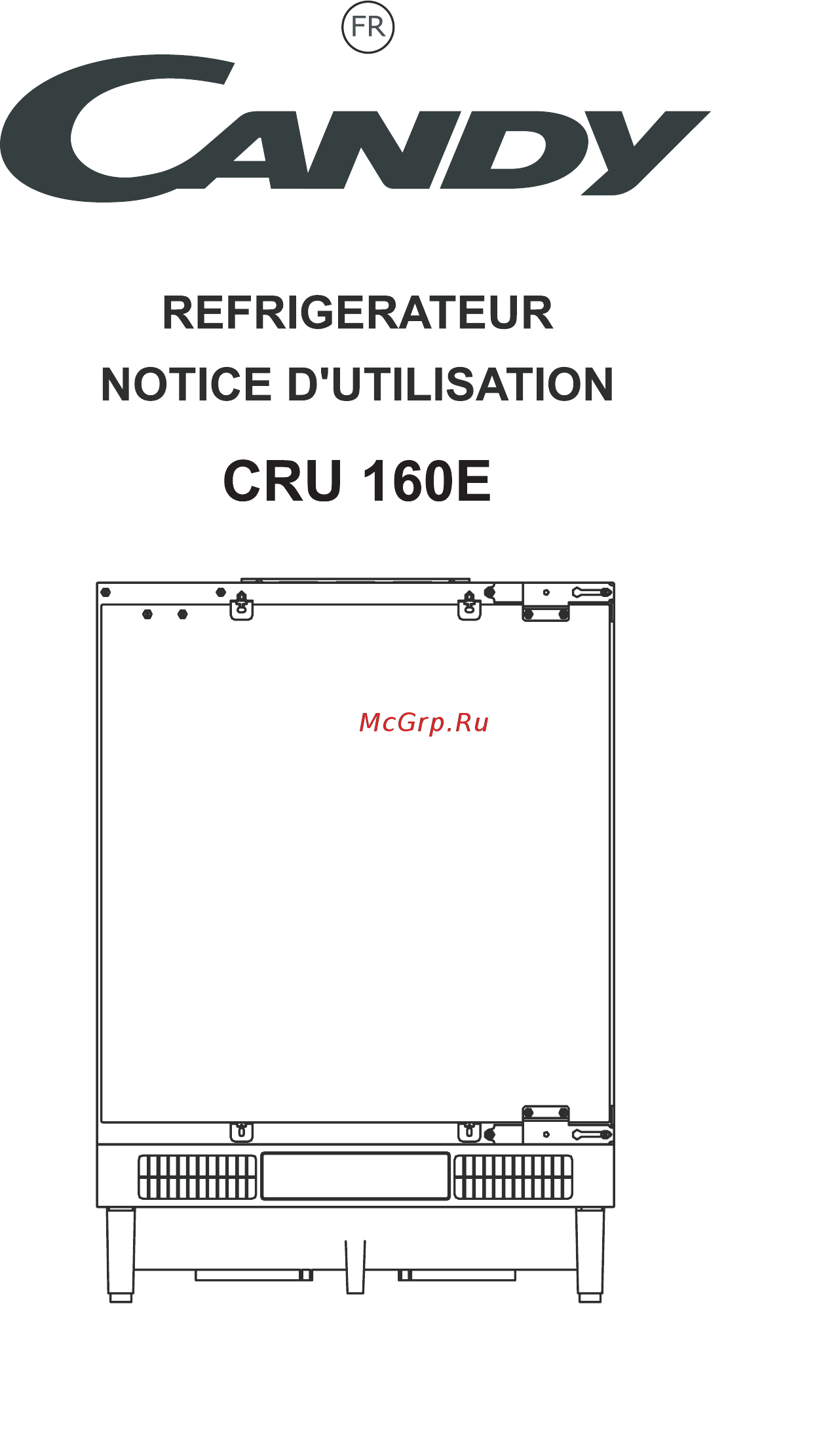 Candy CRU 160E Инструкция по эксплуатации онлайн