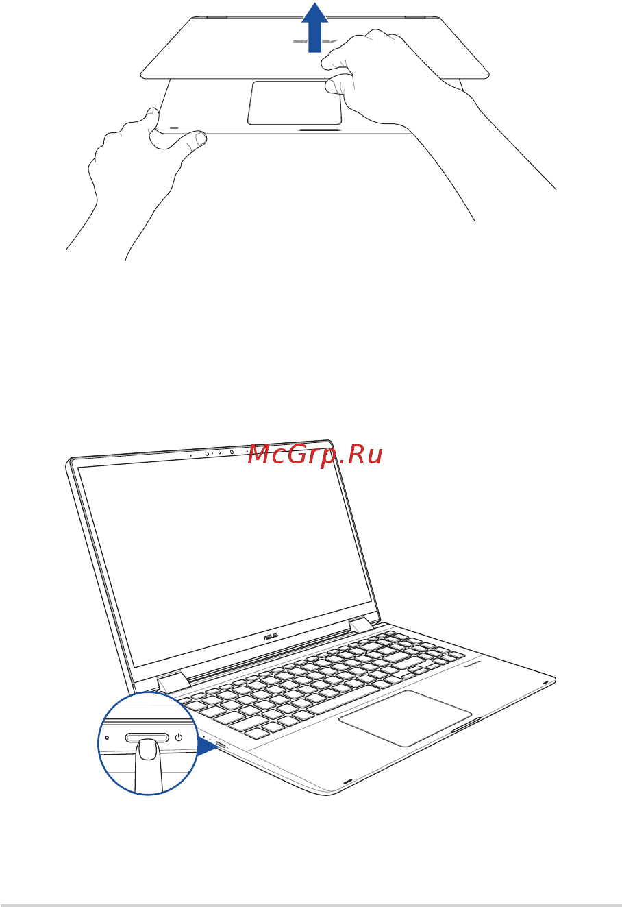 Asus ZenBook Flip 15 UM562IQ [28/100] Откройте крышку