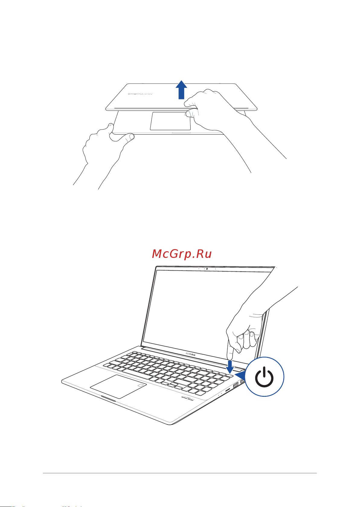 Asus VivoBook S15 S533EA-DH51-GN [28/94] Откройте крышку
