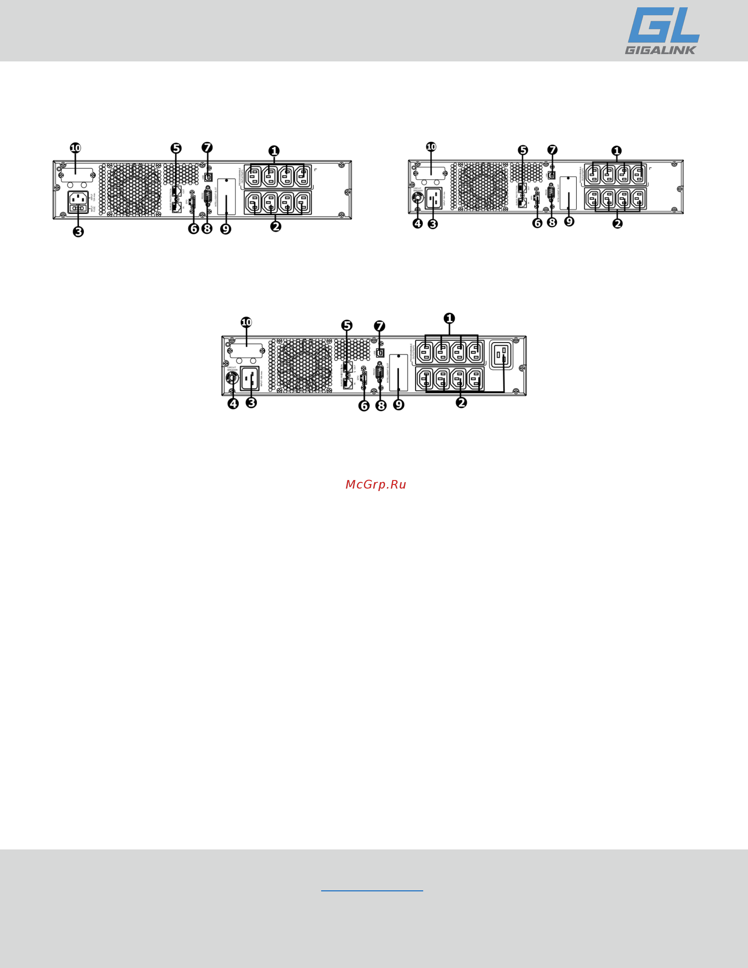 Gigalink GL-UPS-LI02/4*9a [7/40] Описание задней панели ибп