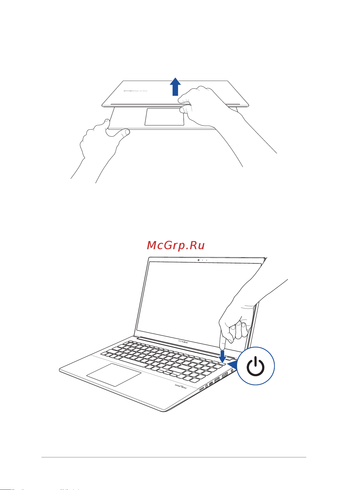Asus M513UA-L1179T [32/100] Откройте крышку