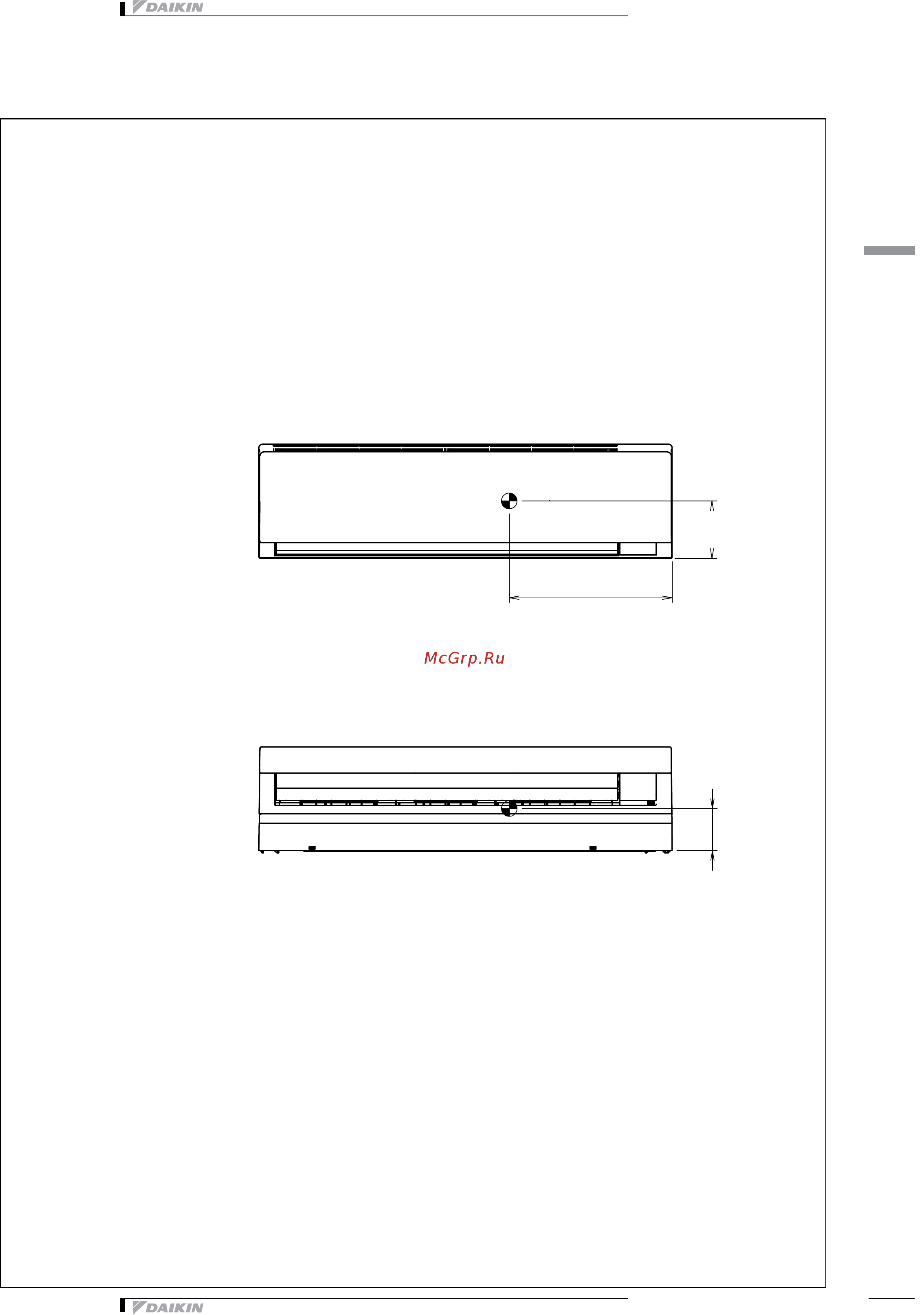 Daikin FXAQ20AUV1B [13/21] Центр тяжести