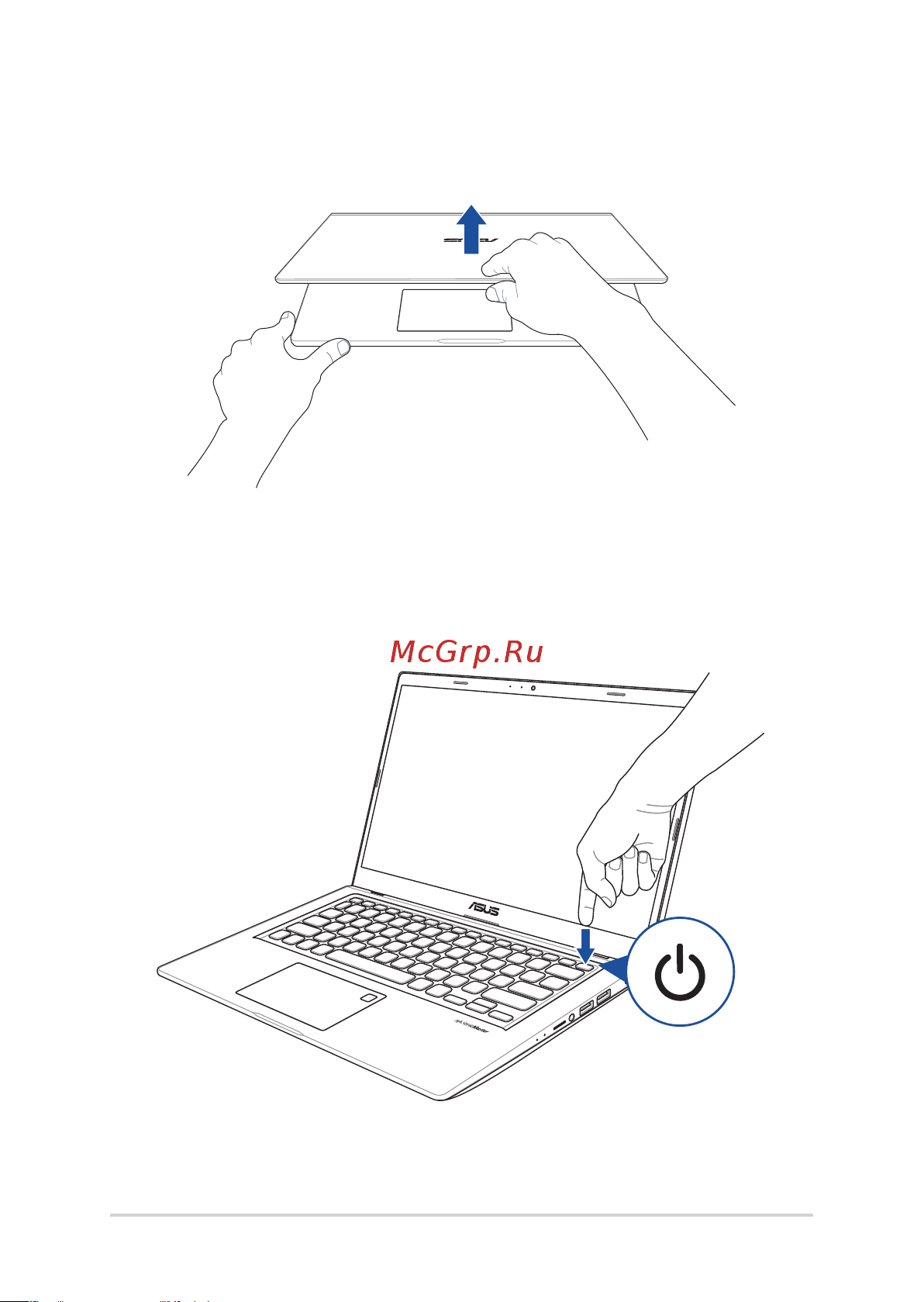 Asus X415UA [30/96] Откройте крышку