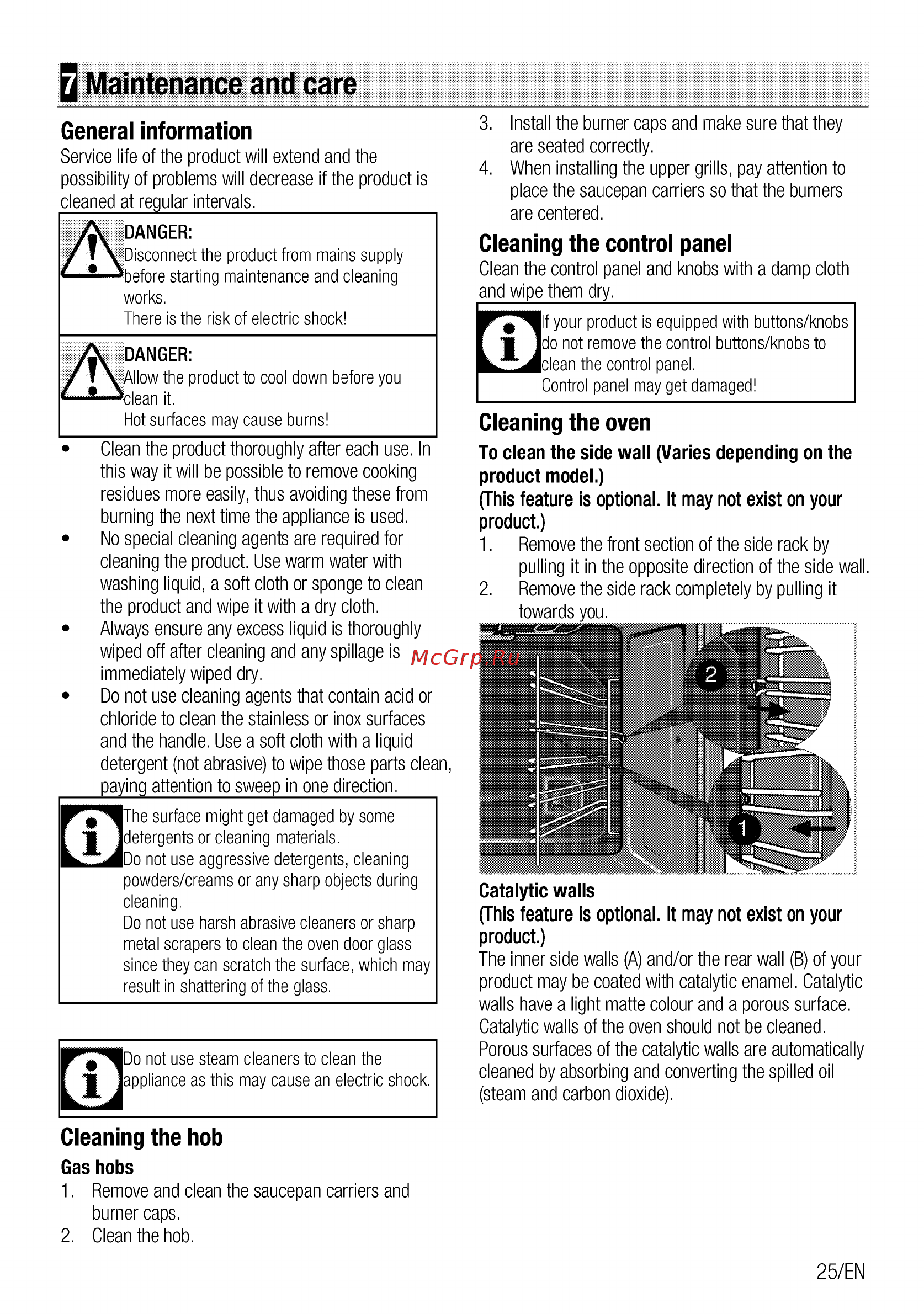 Beko FFSG42012W [25/96] Q maintenance and care