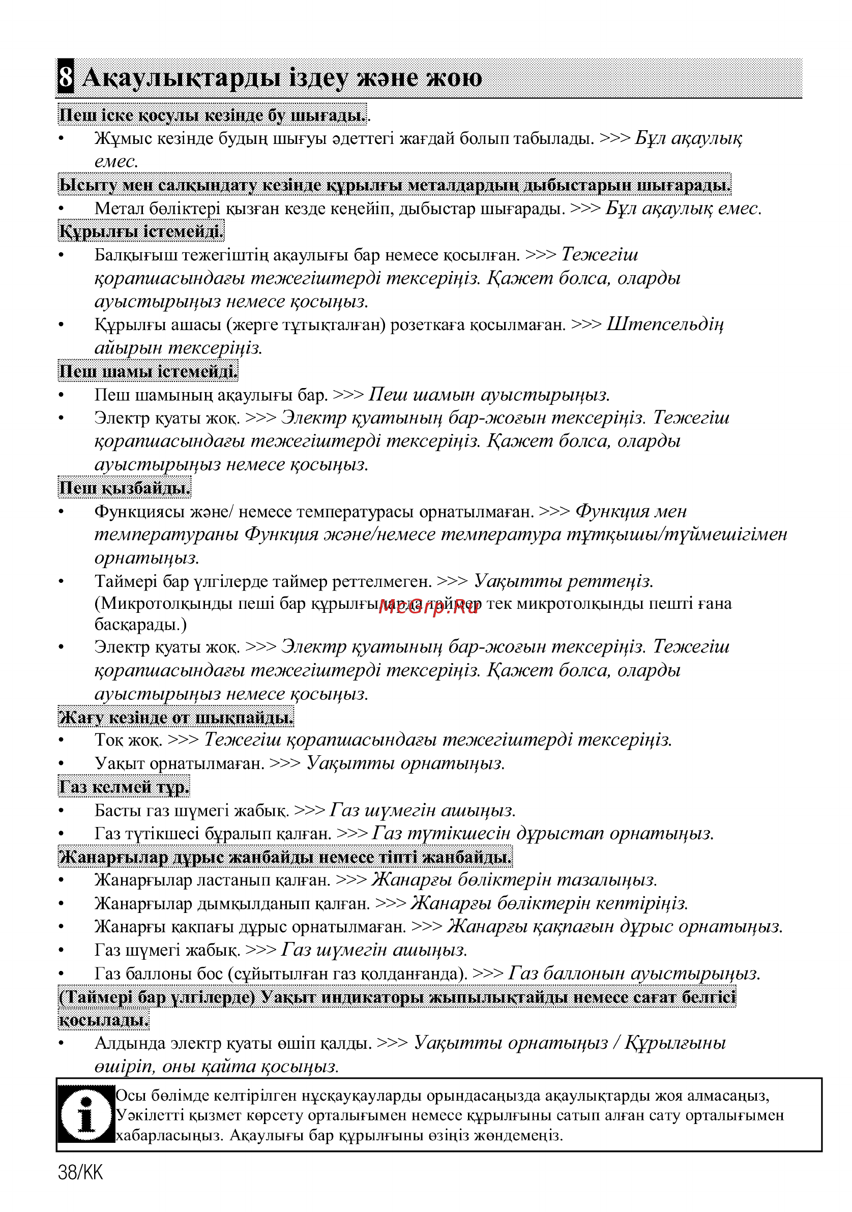 Beko FSET52115GSS [78/80] Акаулыктардывд жою
