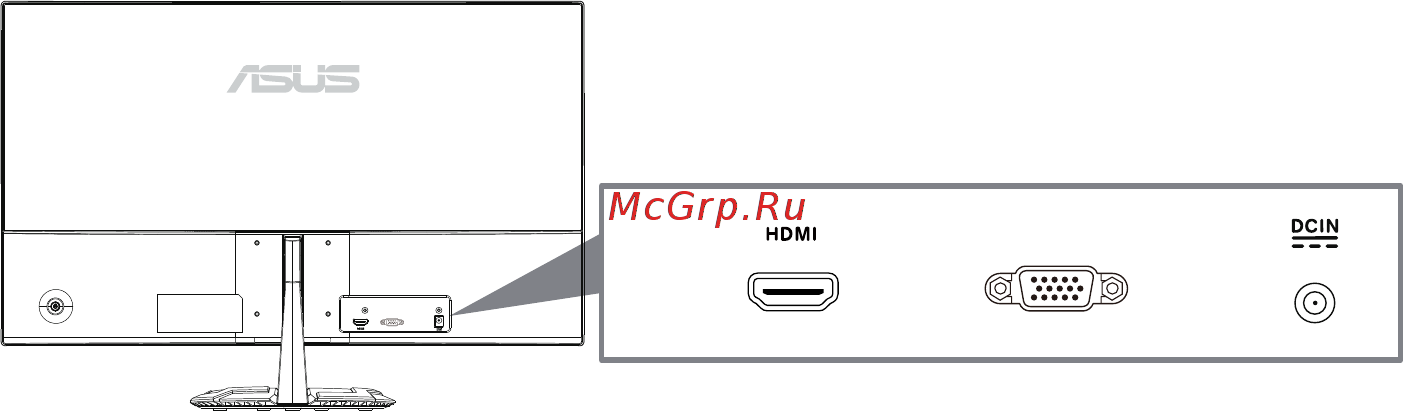 Asus VZ279HEG1R [10/30] Подключение кабелей