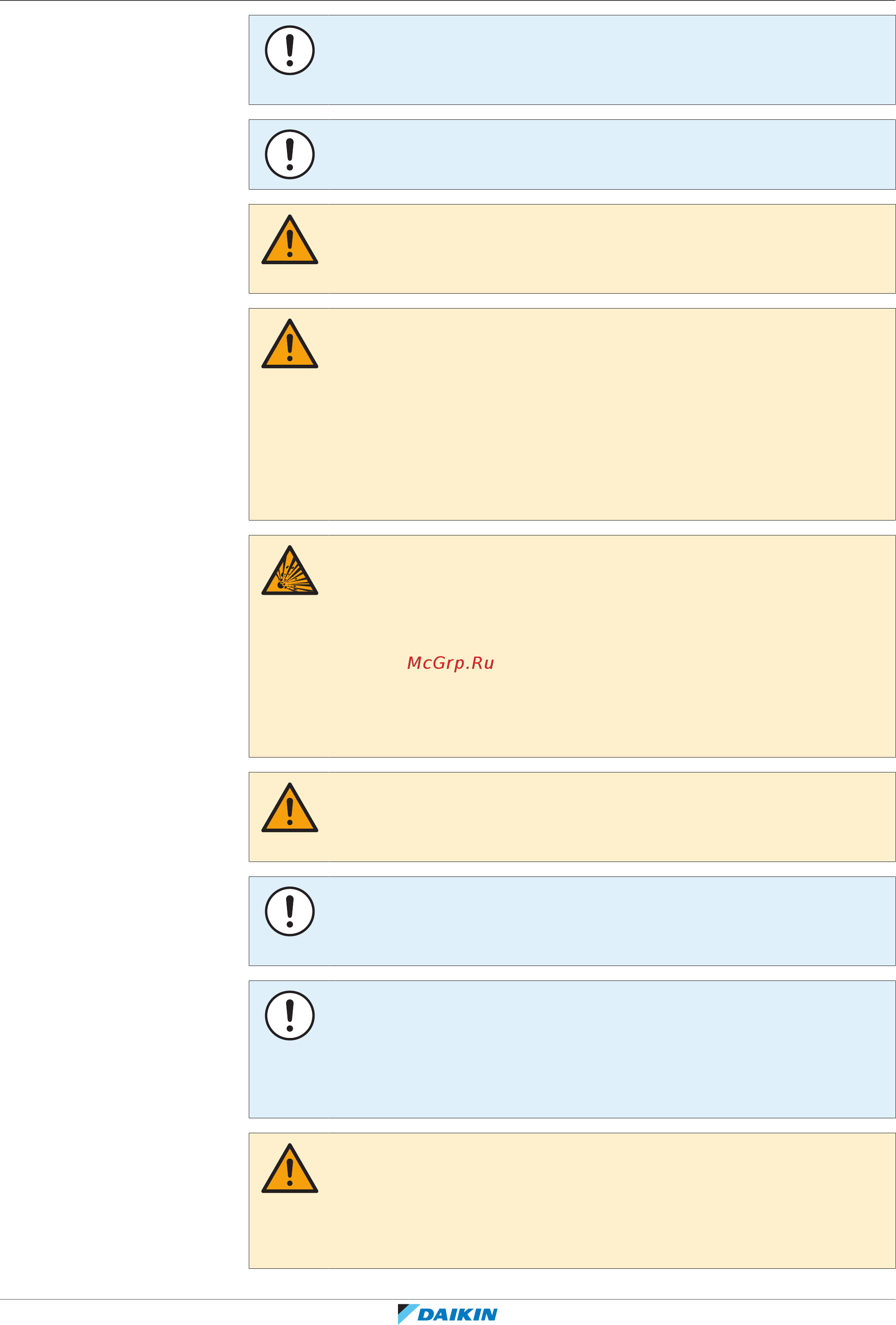 Daikin FXSN112A2VEB [8/80] General safety precautions