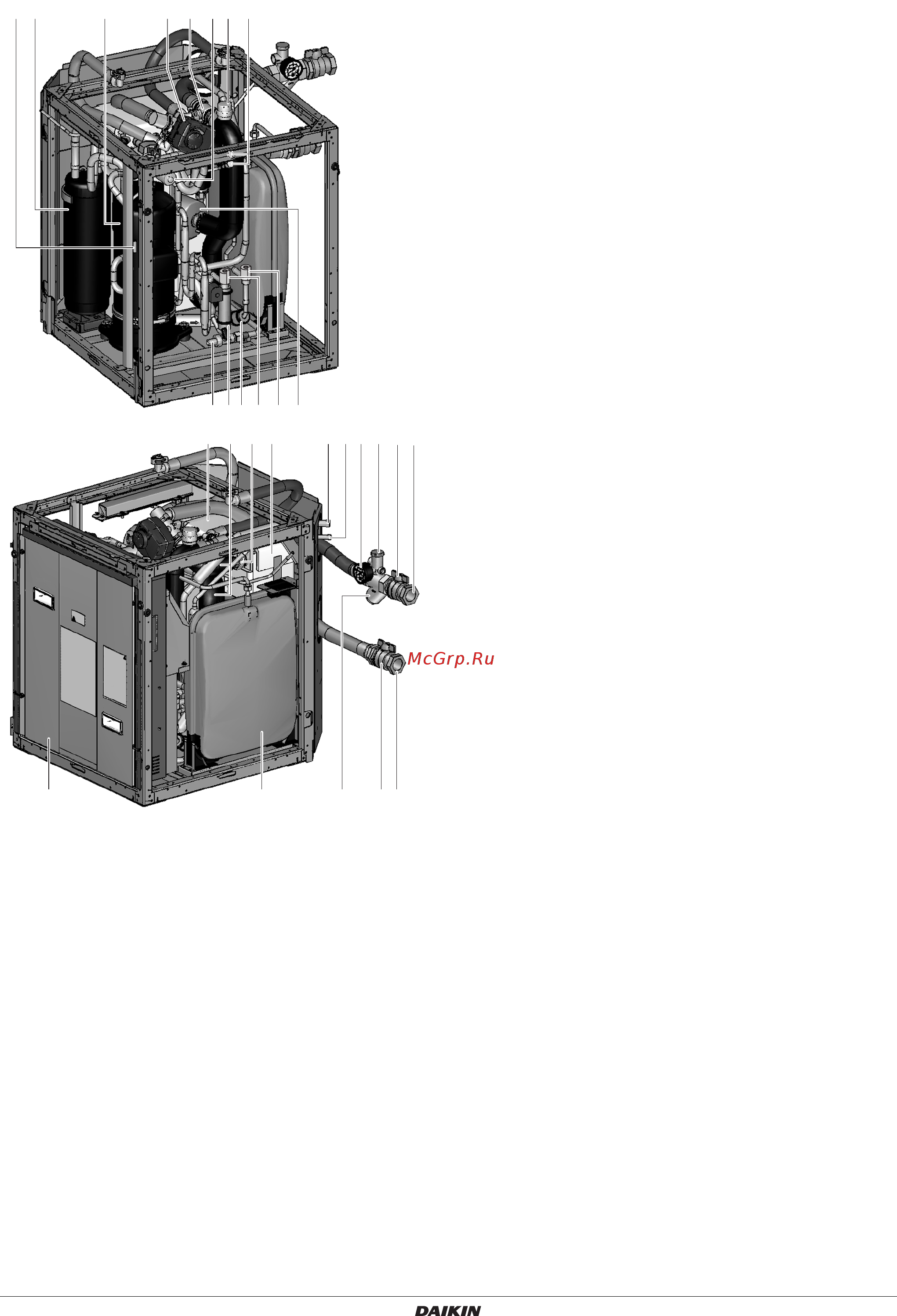 Daikin HXHD125A8V1B [10/64] Основные компоненты блока hxhd200