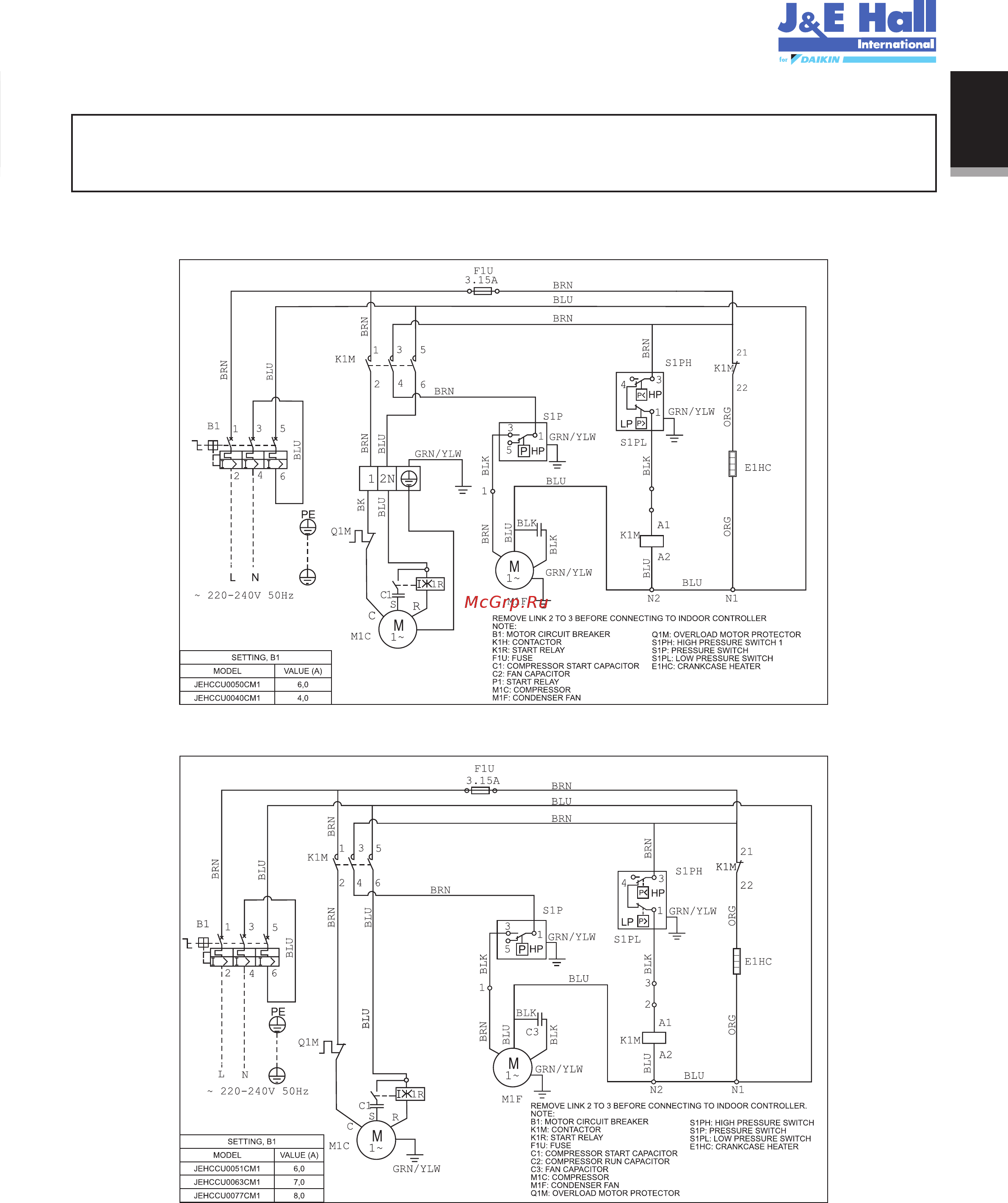 Daikin JEHSCU0200CM3 [16/216] Important note all wiring and connections to the condensing unit must be made in accordance to the local codes