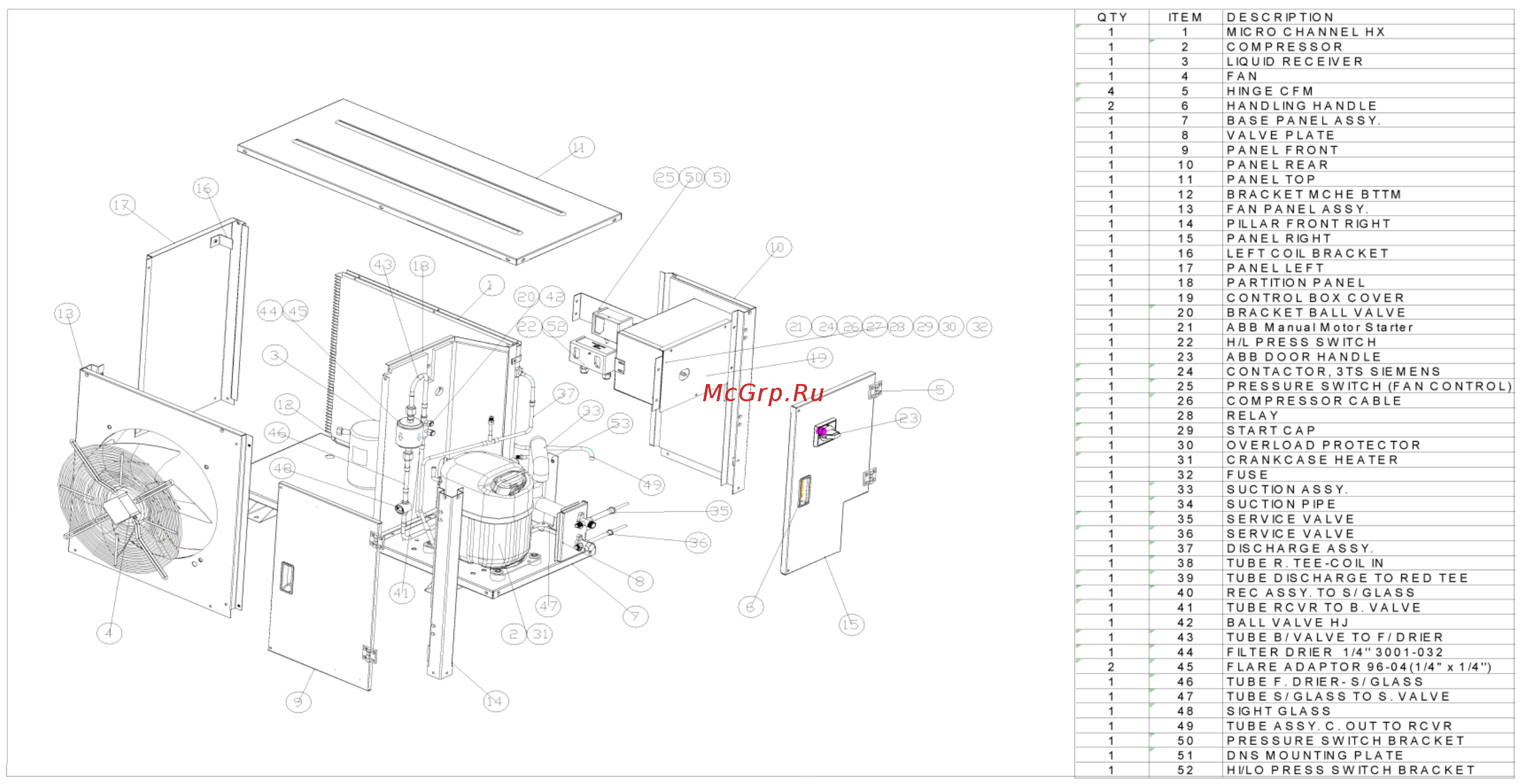Daikin JEHSCU0350CM3 [104/120] Покомпонентный вид конденсаторного блока