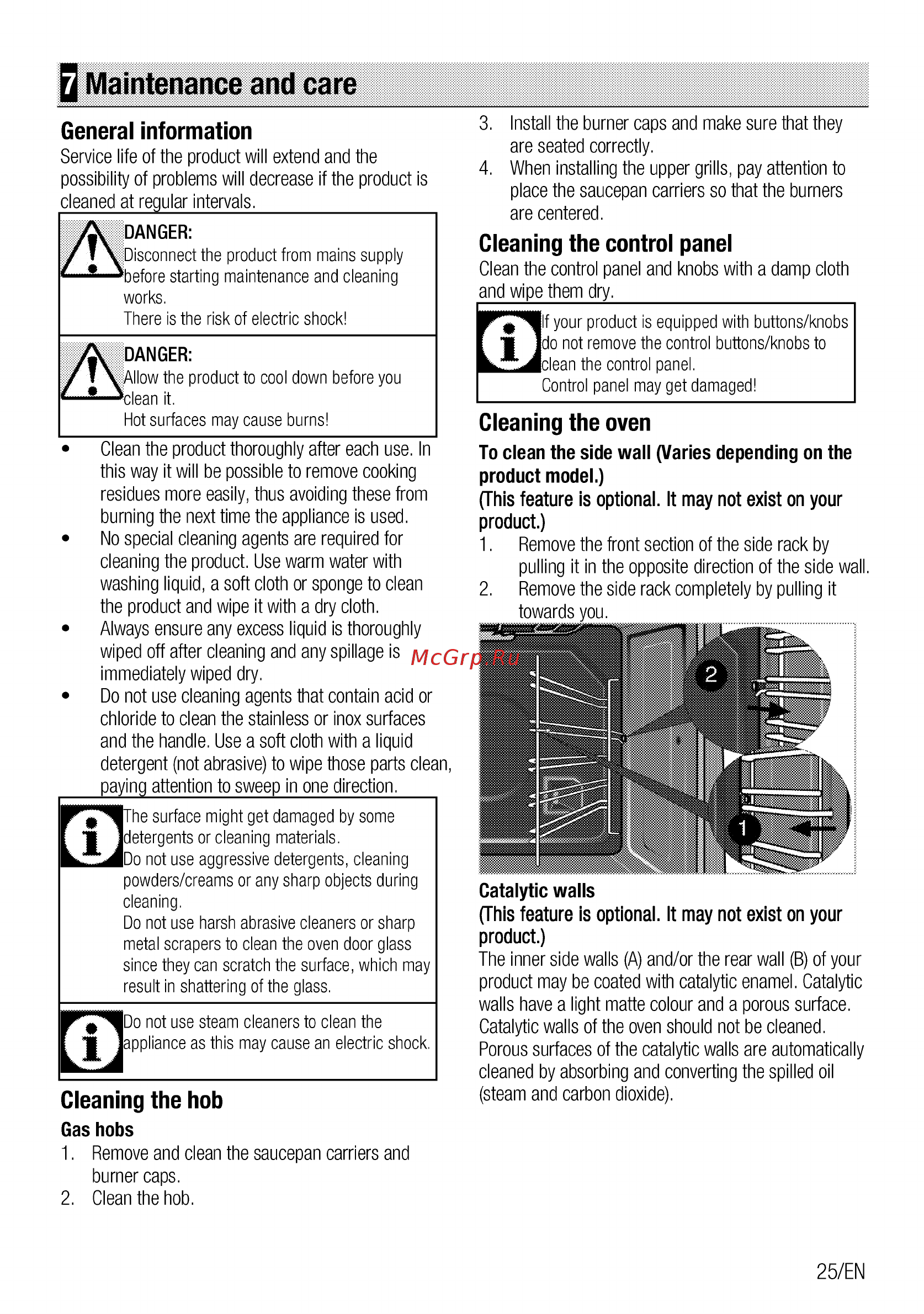 Beko FFSS52010GW [25/104] Q maintenance and care