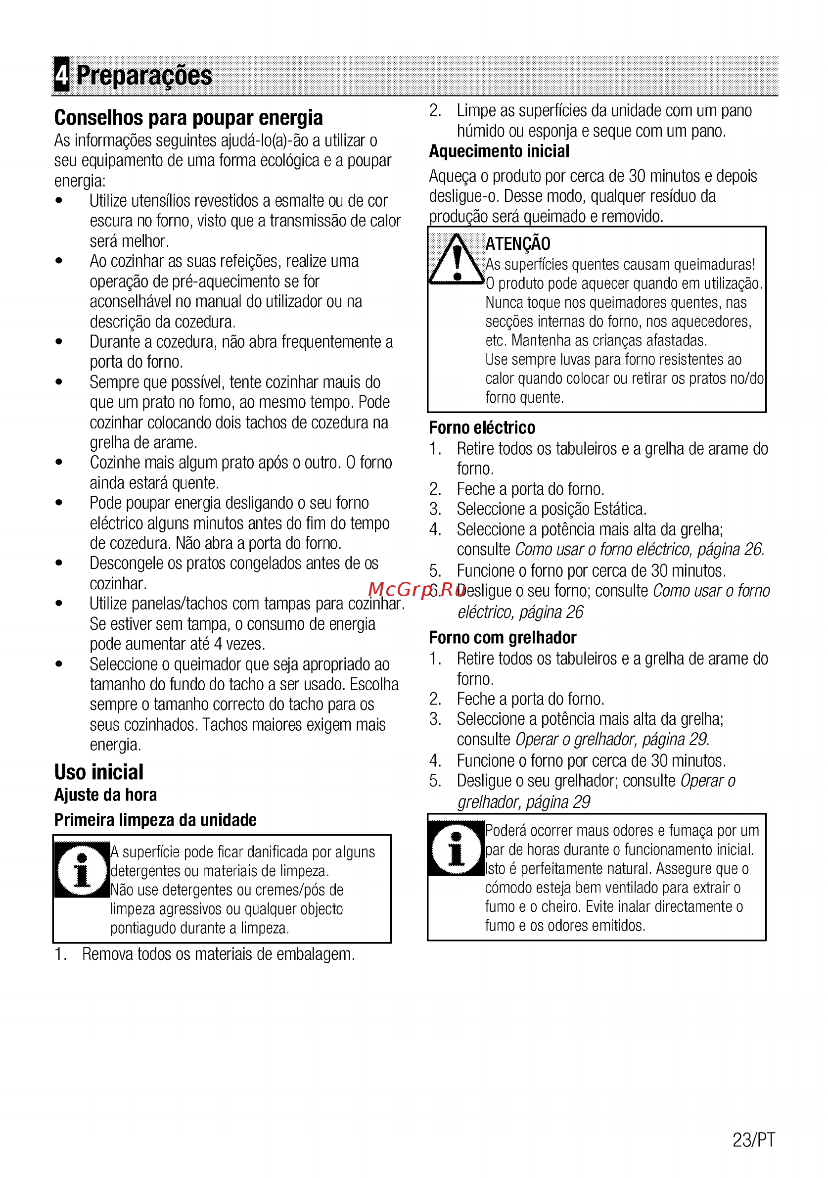 Beko GM15121DX [95/108] Preparares