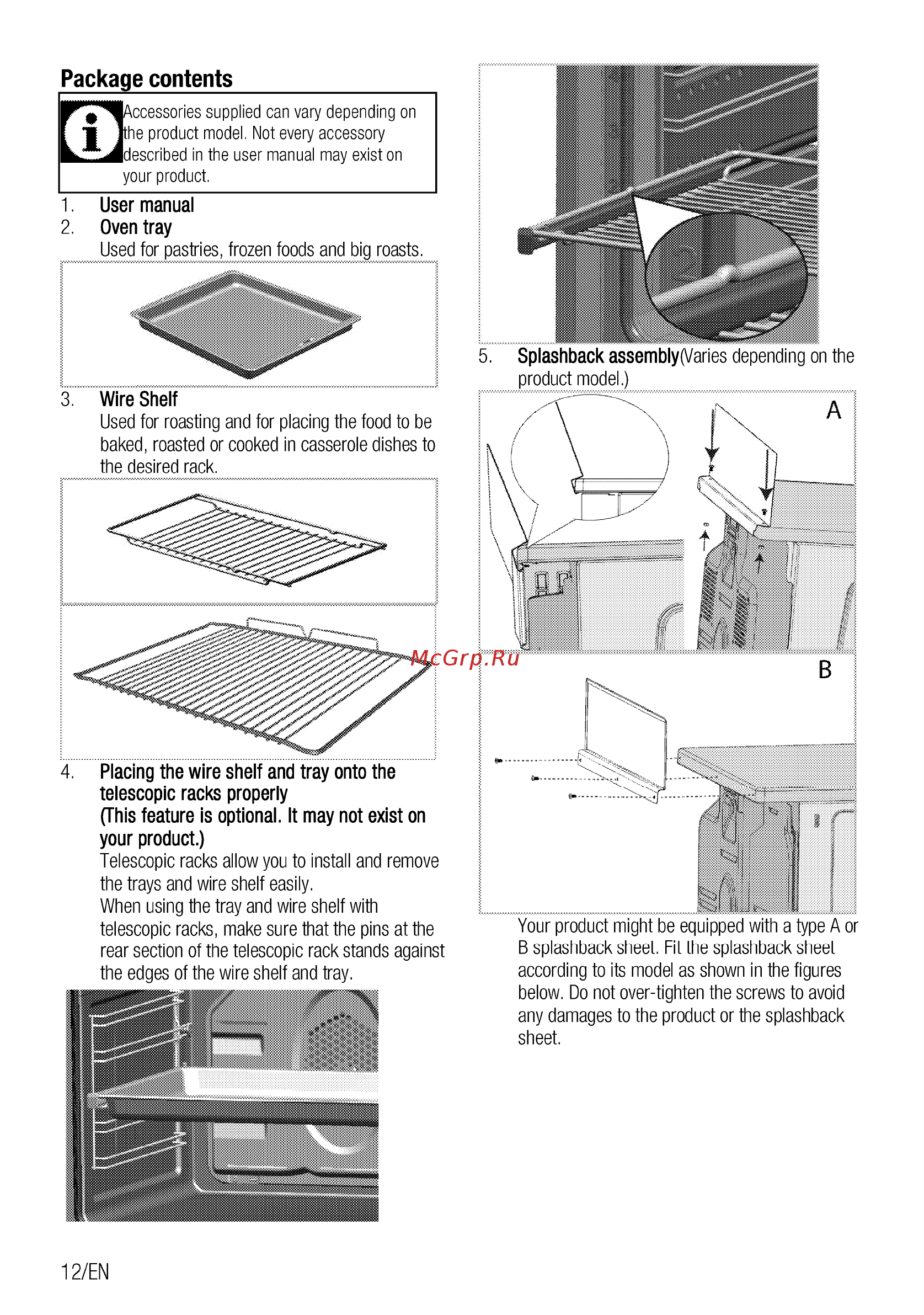 Beko FFSS62000W [12/64] Package contents