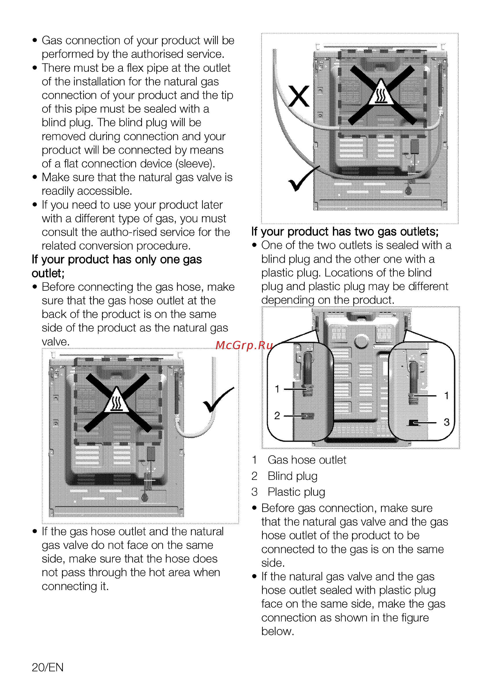 Beko FSE52130GSS [20/88] If your product has only one gas outlet