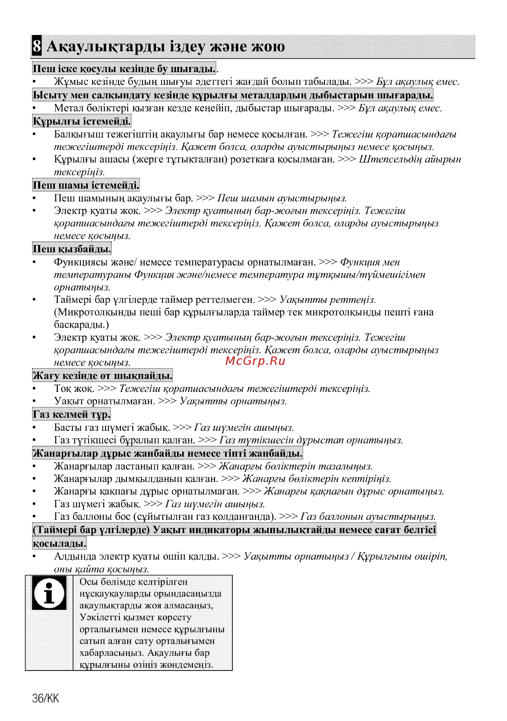 Beko FFSS52310GW [72/72] Акаулыкгарды здеу жэне жою