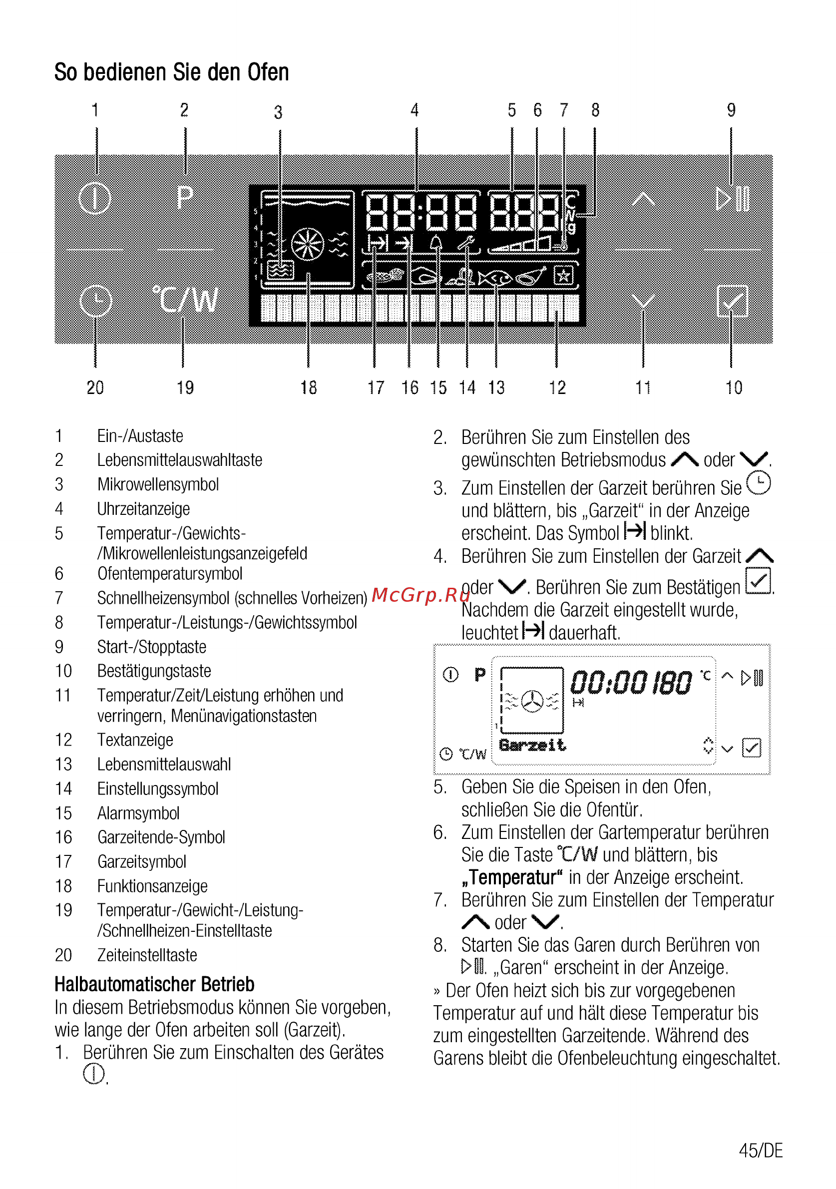 Beko BCW18501X [45/112] So bedienen sie den ofen
