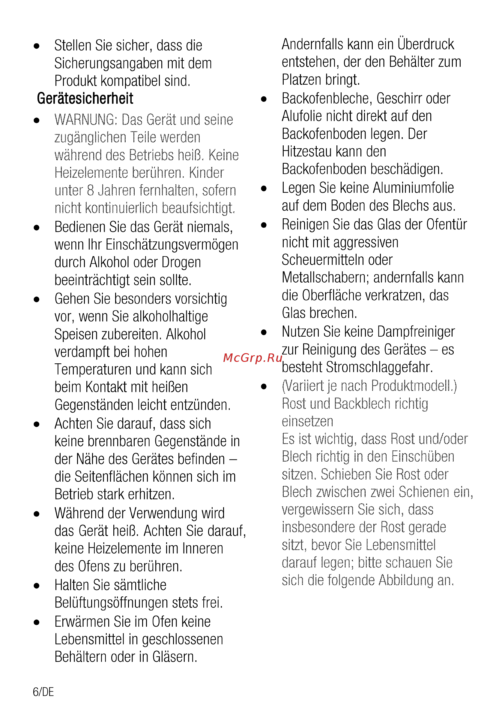 Beko BCW18501X [6/112] Gerätesicherheit