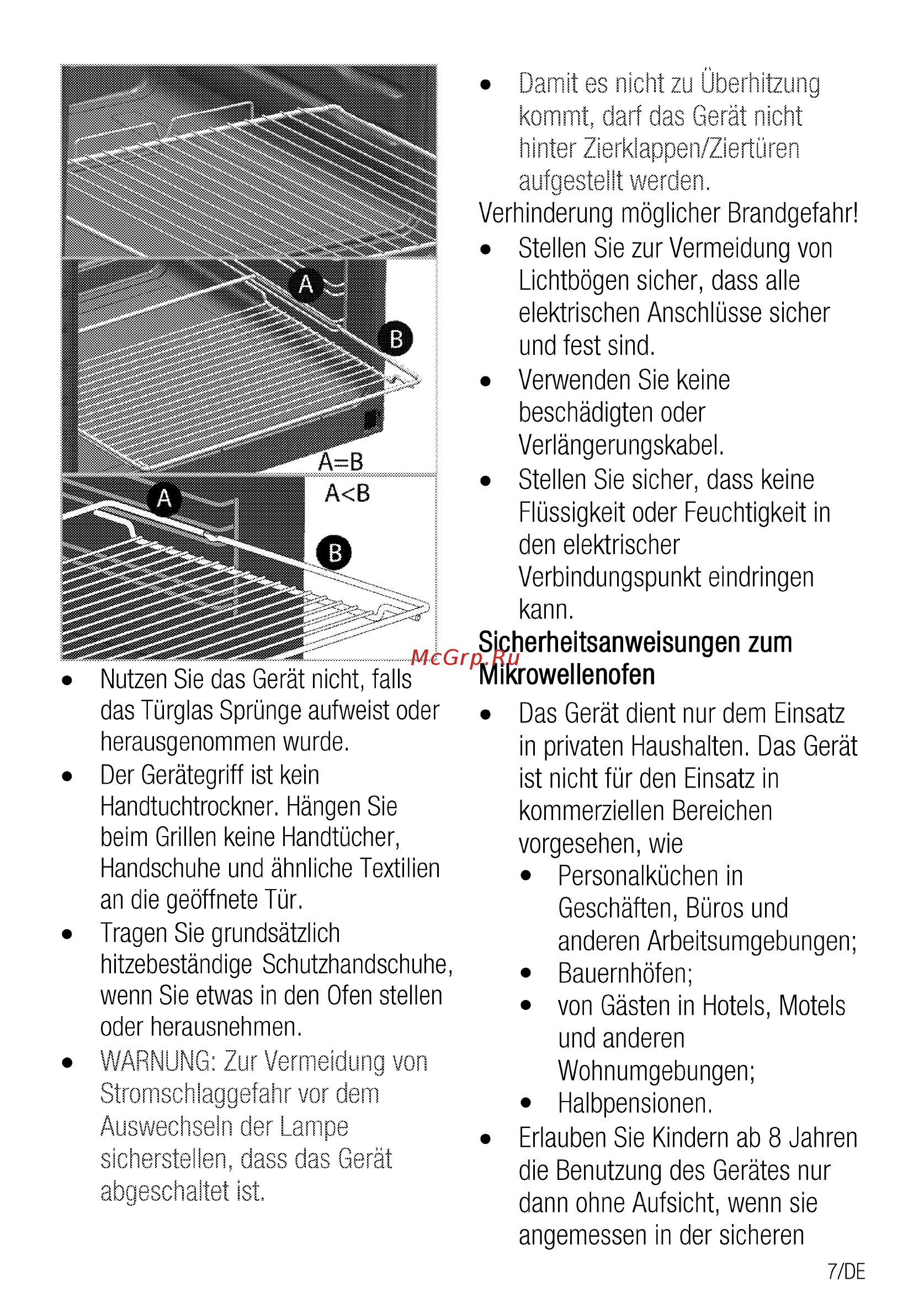 Beko BCW18501X [7/112] Sicherheitsanweisungen zum mikrowellenofen