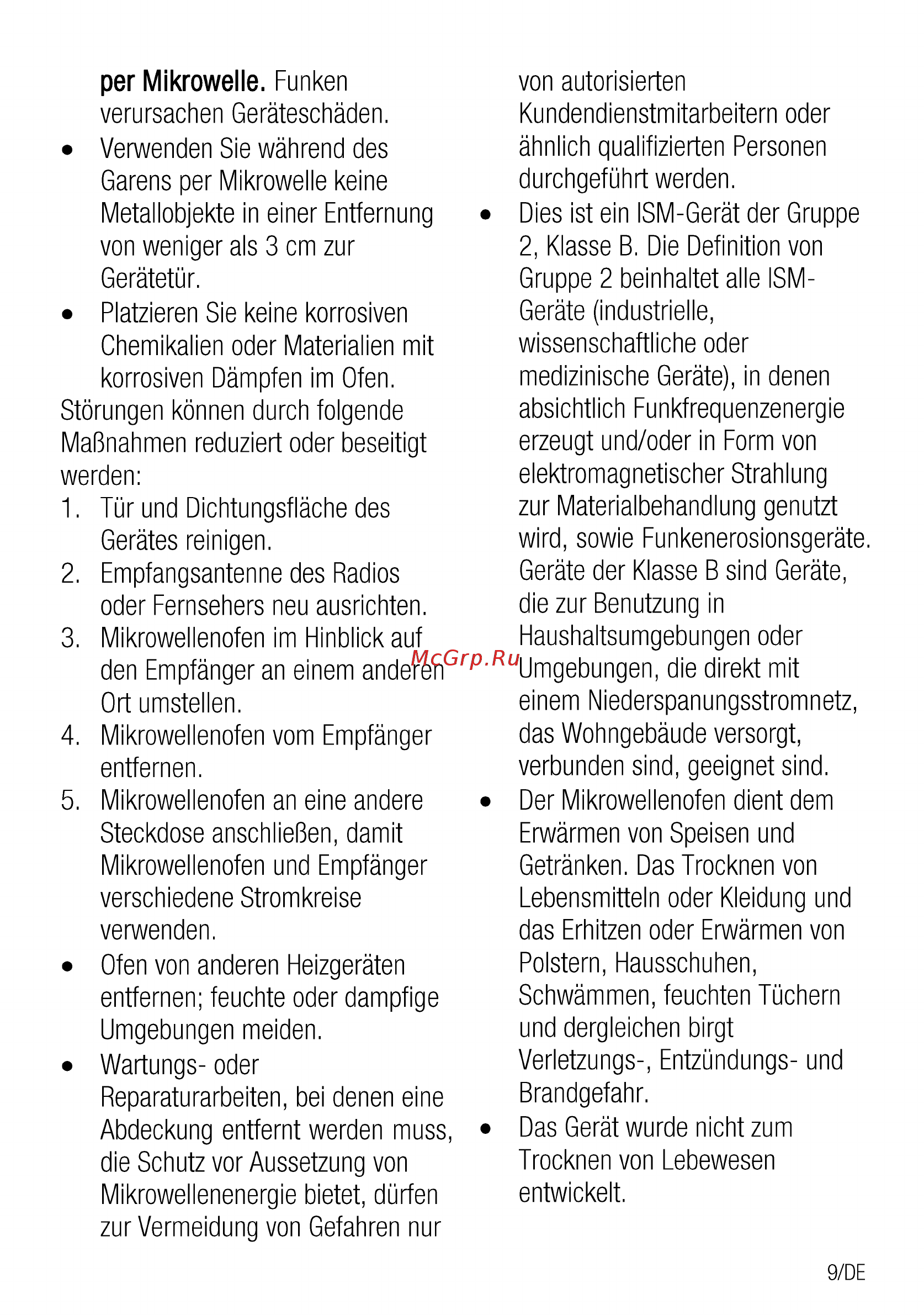 Beko BCW18501X [9/112] Per mikrowelle