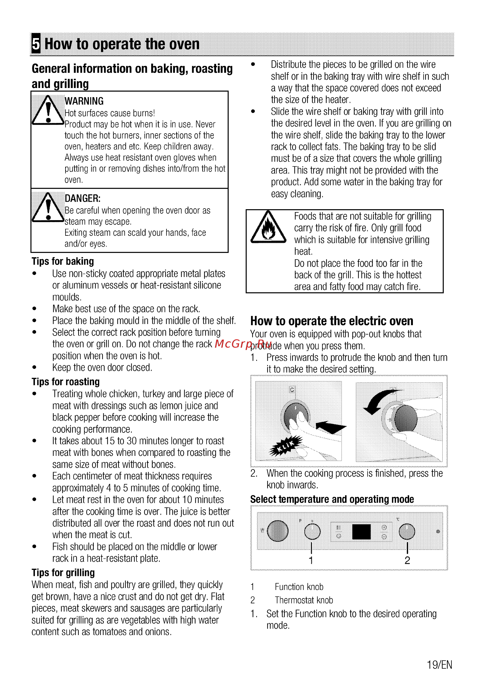 Beko BIS15300X [19/108] How to operate the oven