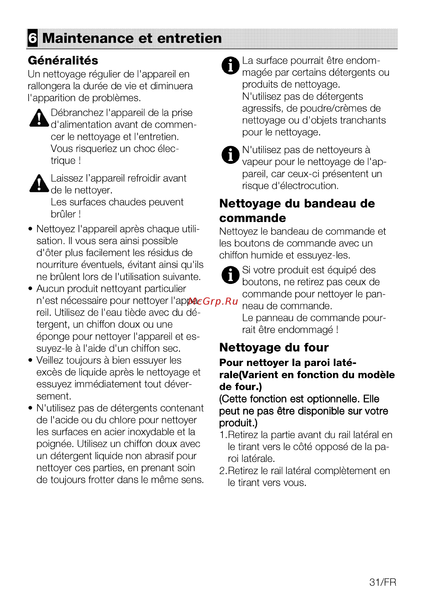 Beko BIE21302RBPS [31/76] Maintenance et entretien