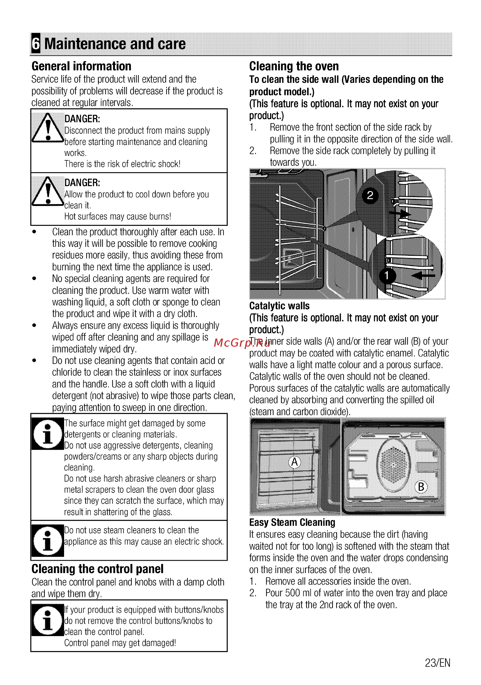 Beko OIE27207A [23/92] Maintenance and care